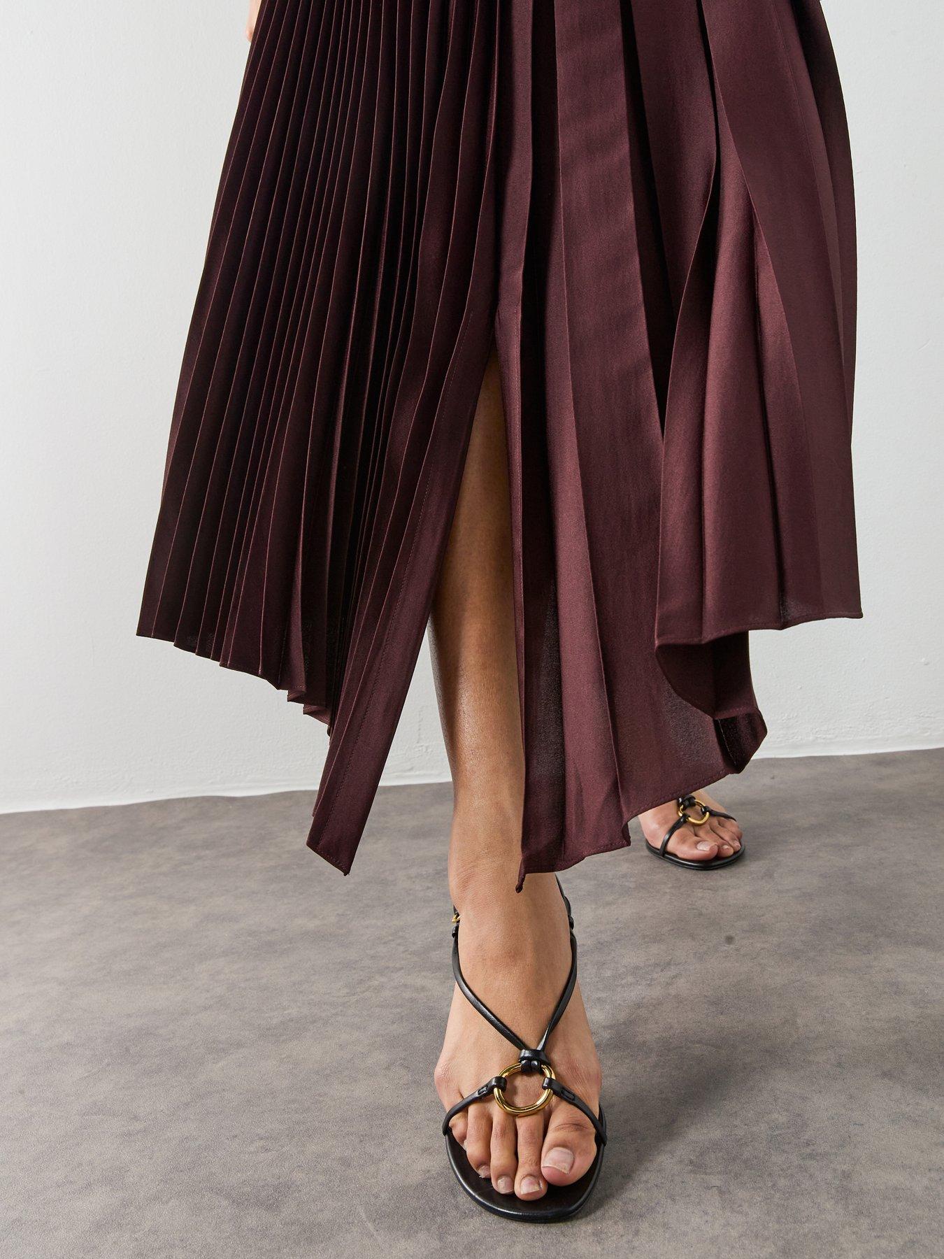 Image 4 of 6 of AllSaints Jax Skirt - Red