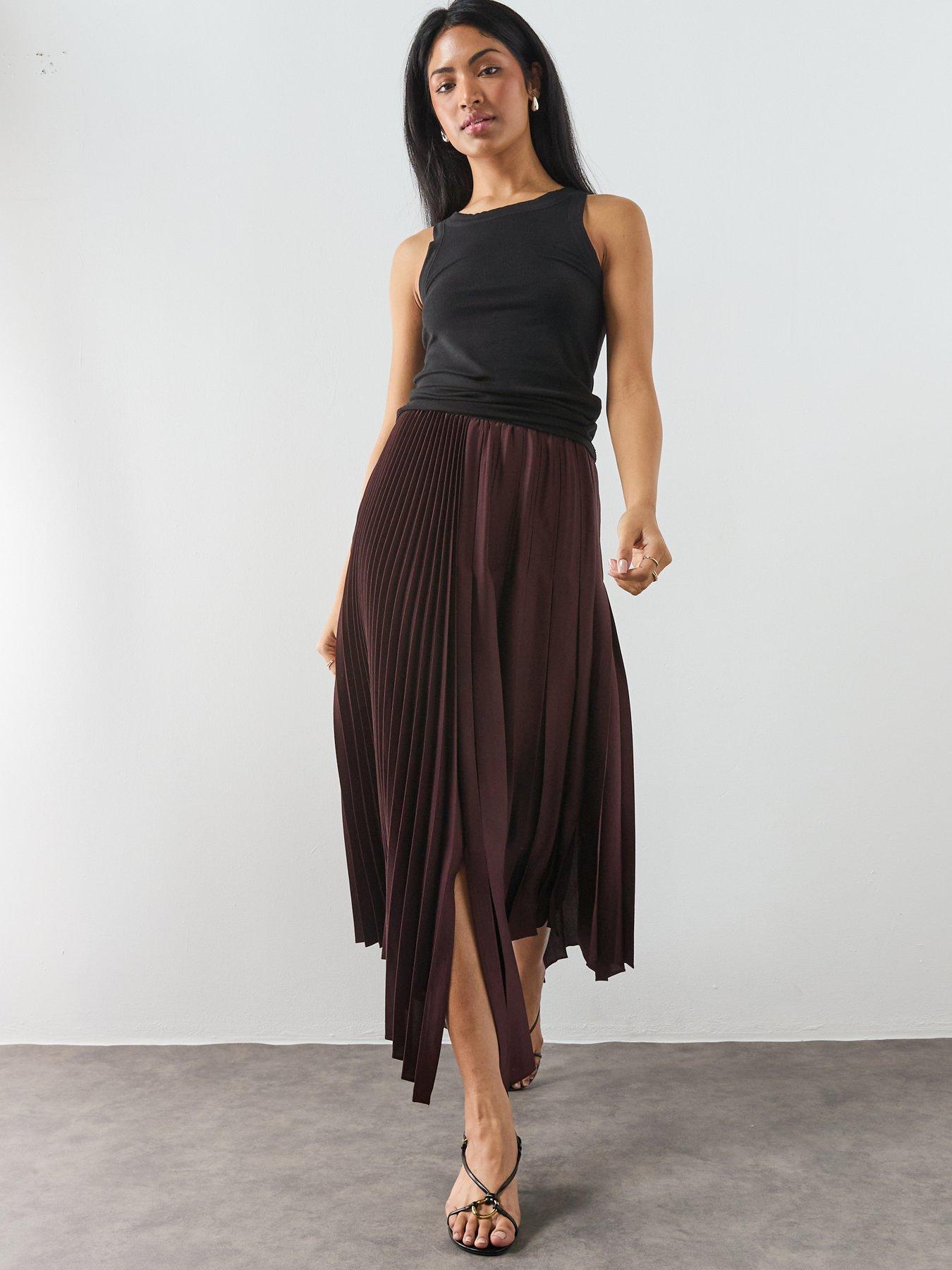 Image 5 of 6 of AllSaints Jax Skirt - Red