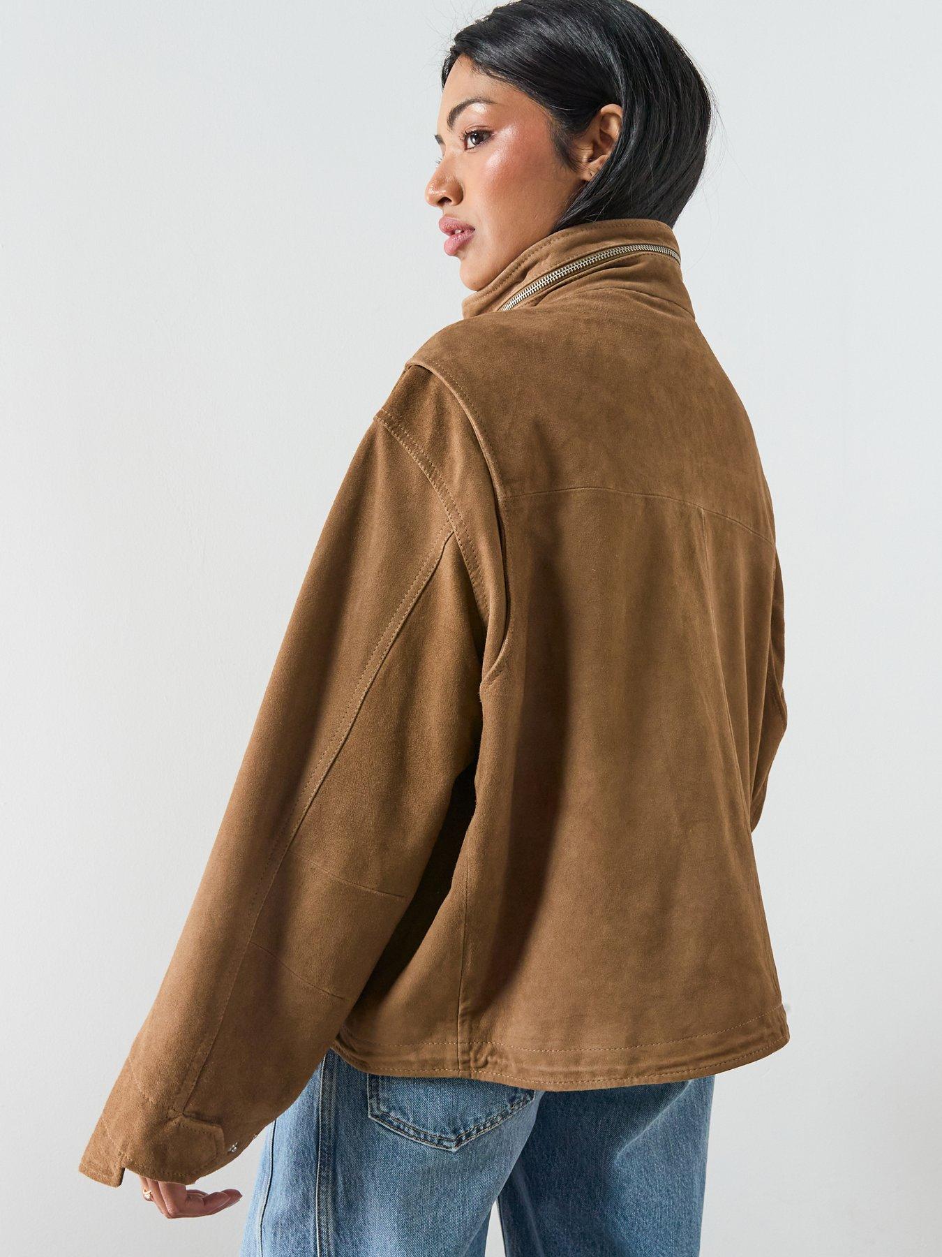 Image 2 of 6 of AllSaints Clay Suede Jacket