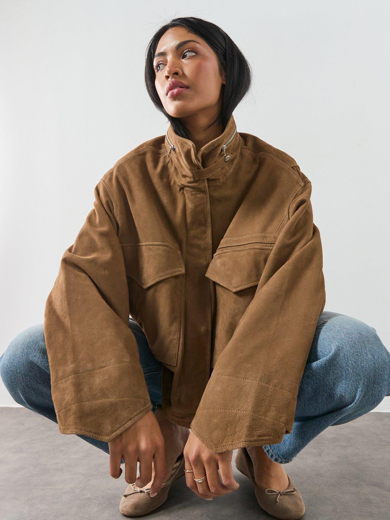 Image 6 of 6 of AllSaints Clay Suede Jacket
