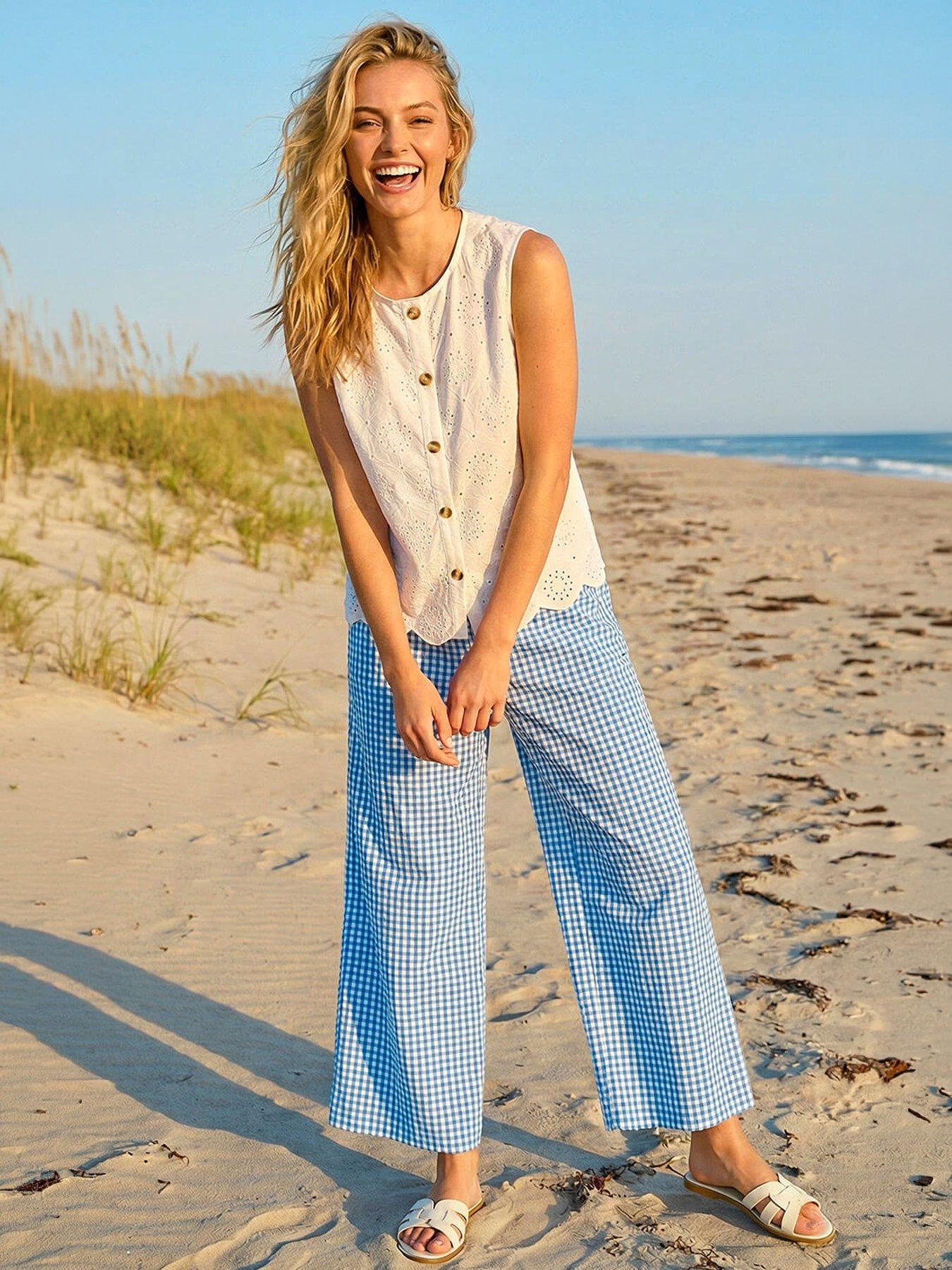 Roman Dusk Gingham Culottes