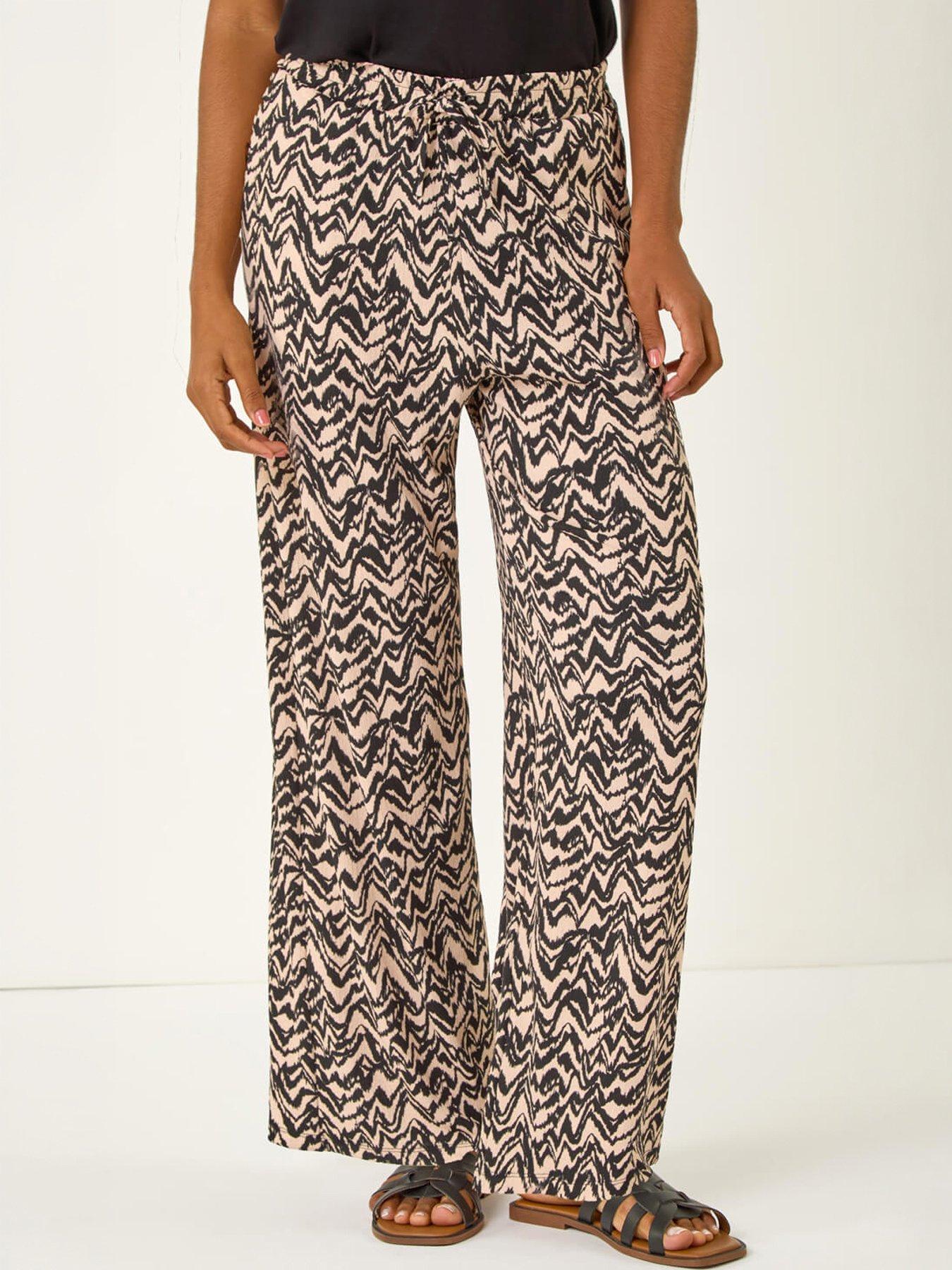 Image 1 of 5 of Roman Abstract Wide Leg Trouser