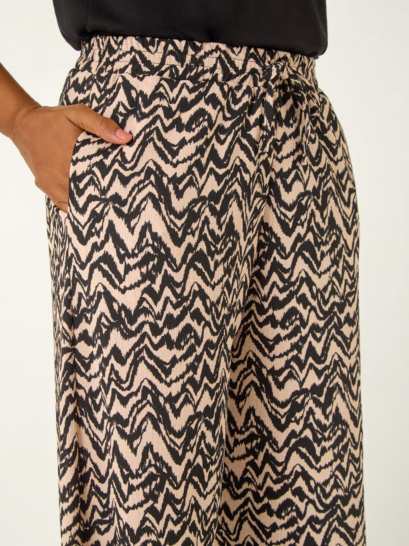 Image 4 of 5 of Roman Abstract Wide Leg Trouser