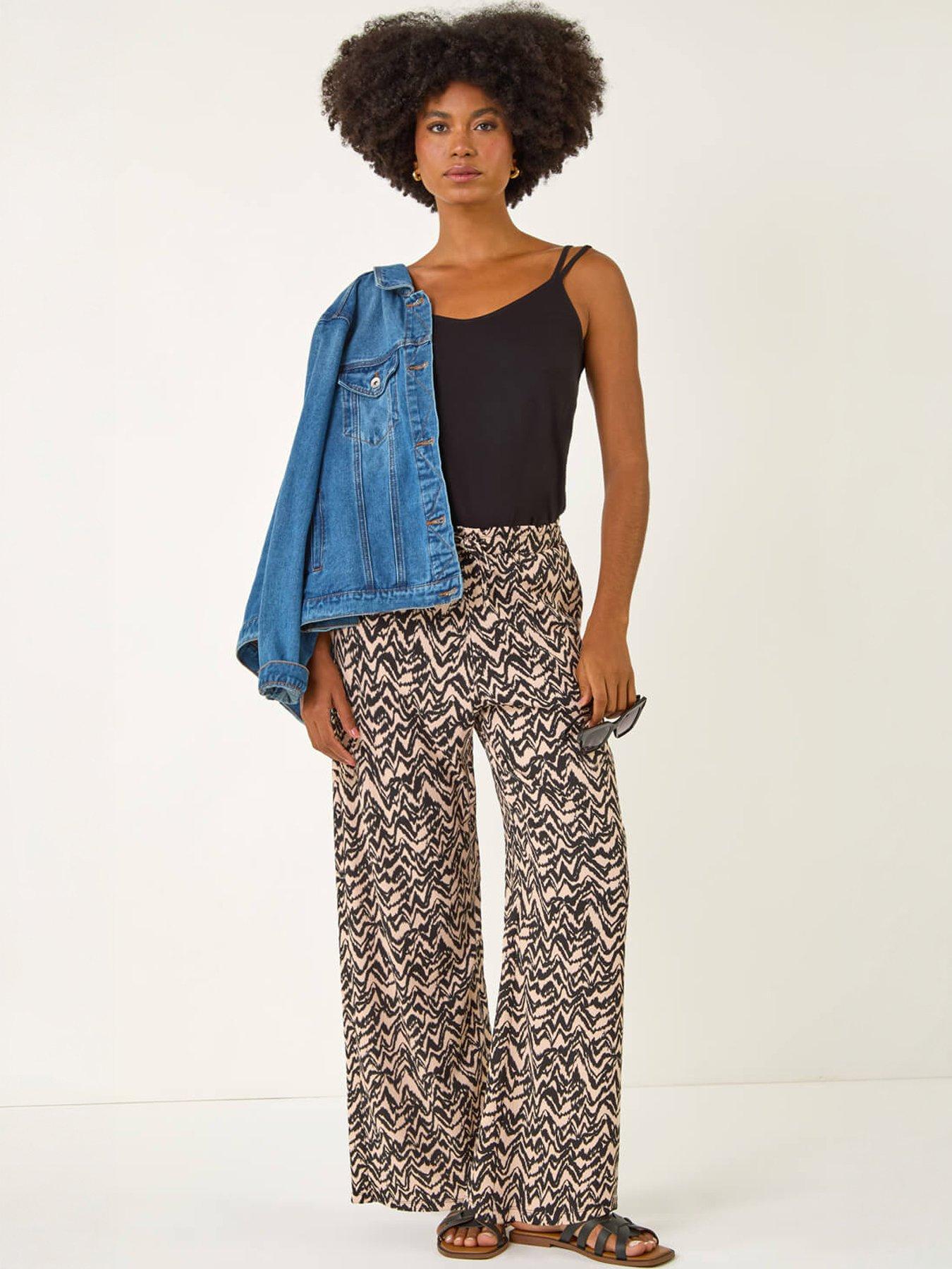 Image 5 of 5 of Roman Abstract Wide Leg Trouser