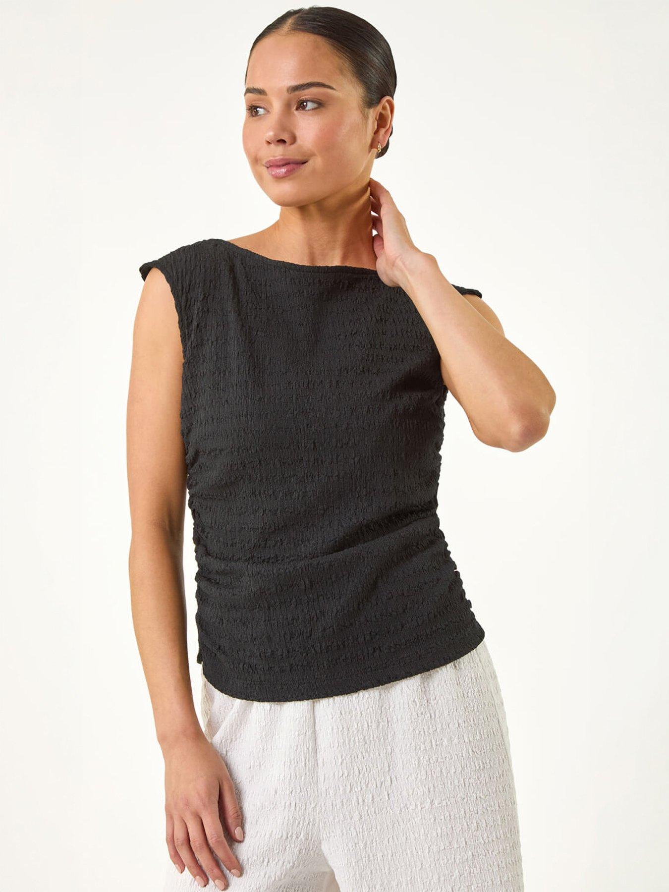 Image 3 of 5 of Roman Petite Textured Stretch Top