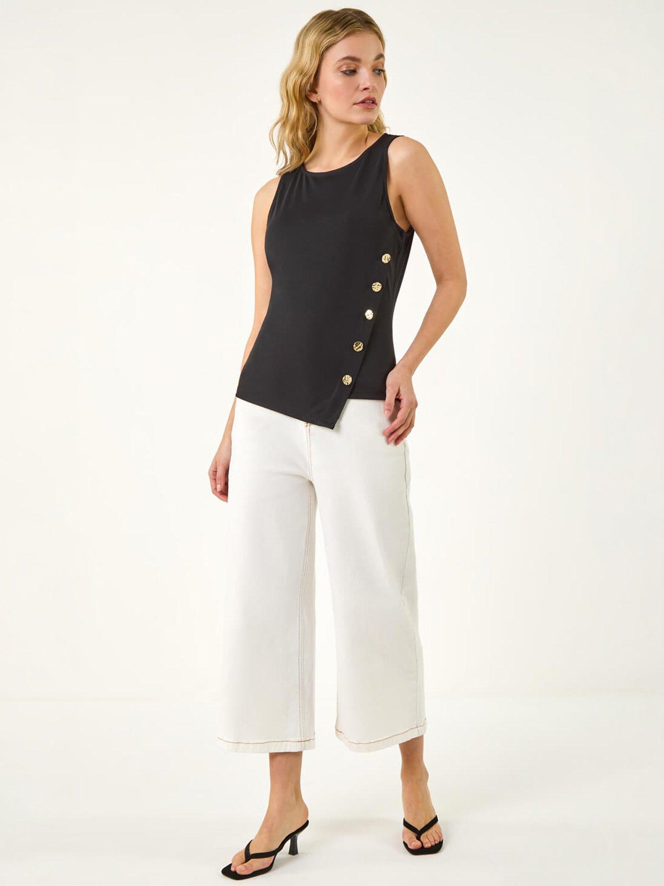 Image 5 of 5 of Roman Dusk Asymmetric Button Detail Top