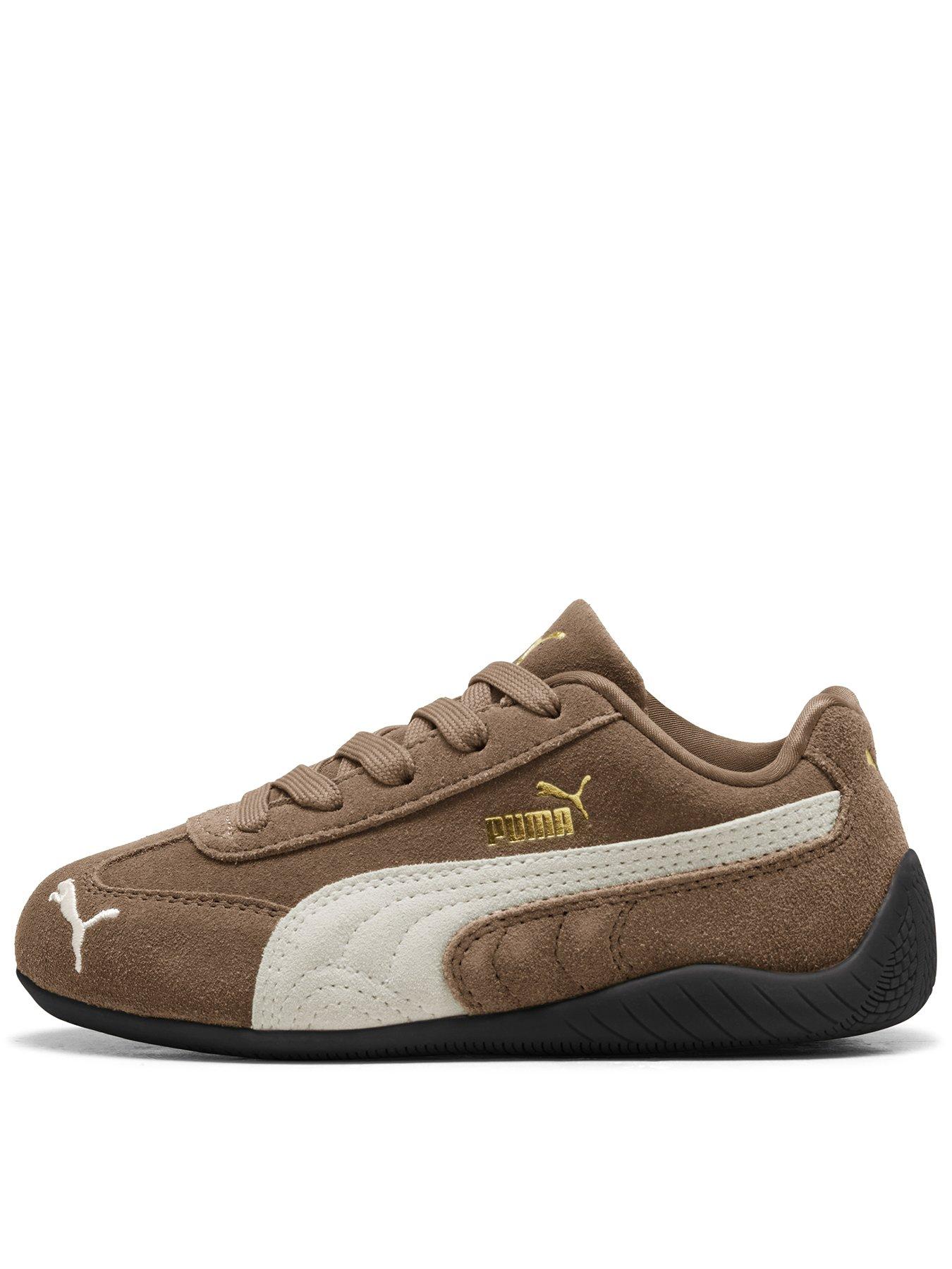 front image of puma-kids-speedcat-og-ps-trainers-brown