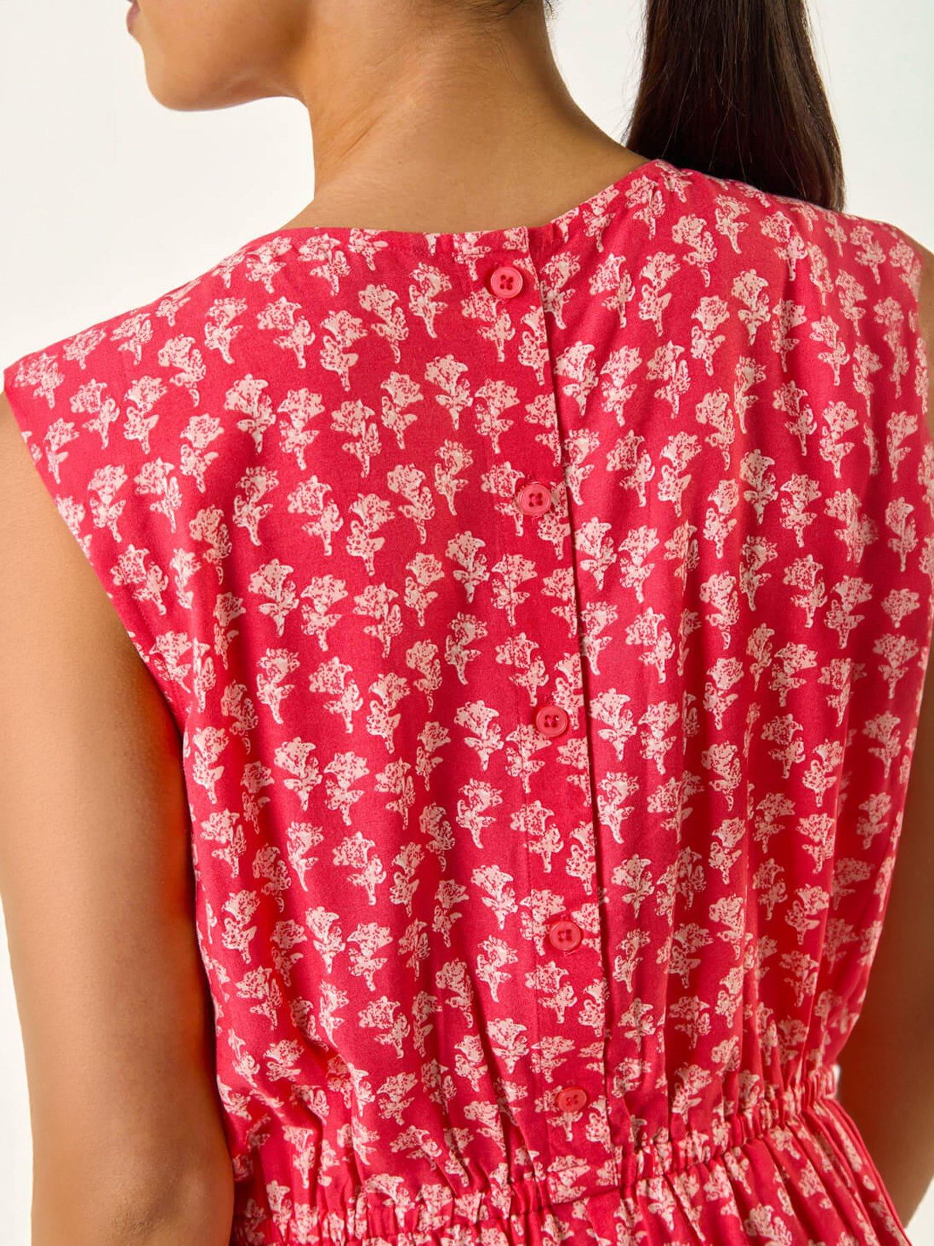Image 2 of 5 of Roman Petite Printed Cropped Jumpsuit
