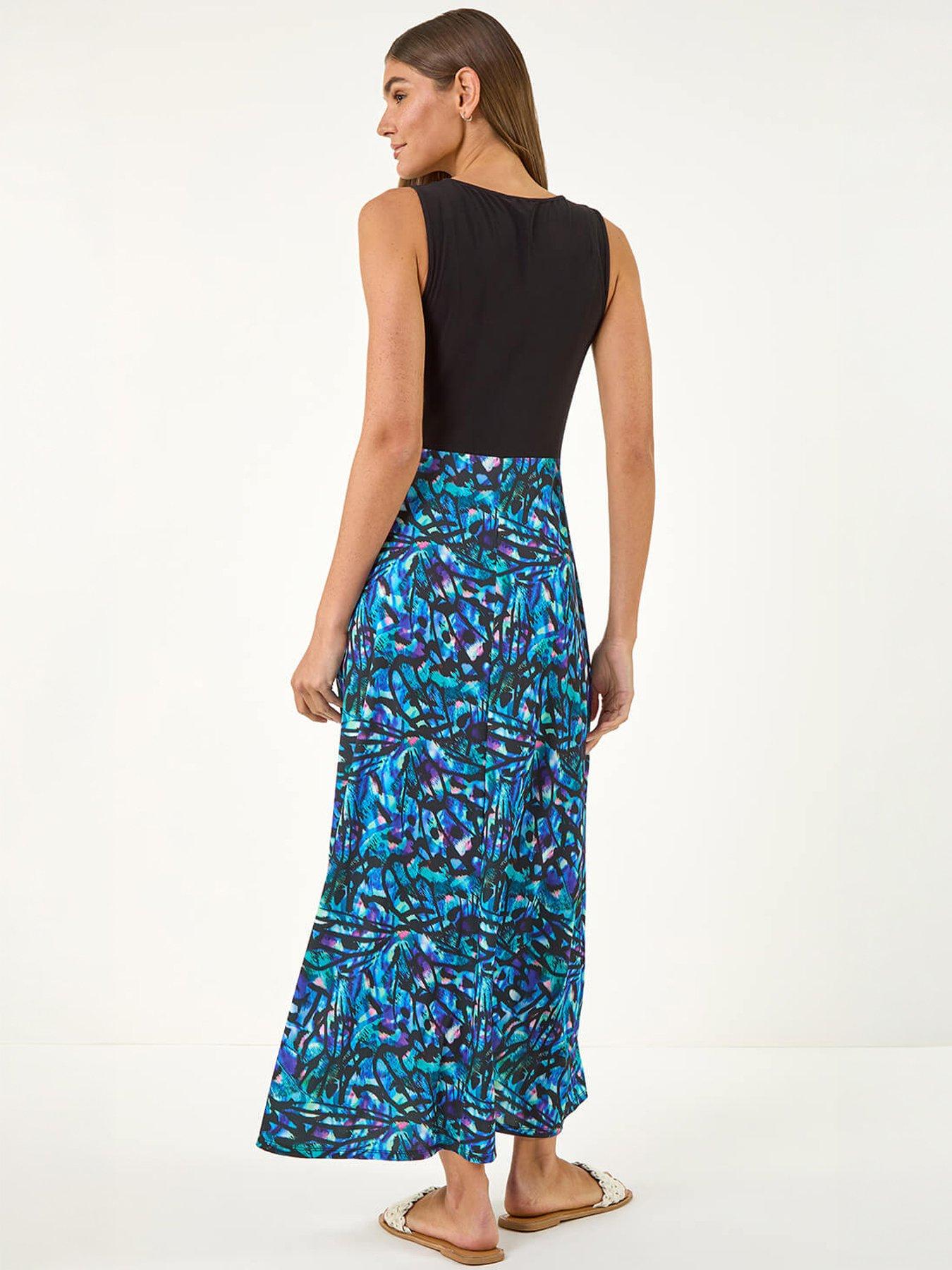  image of roman-twist-front-stretch-midi-dress