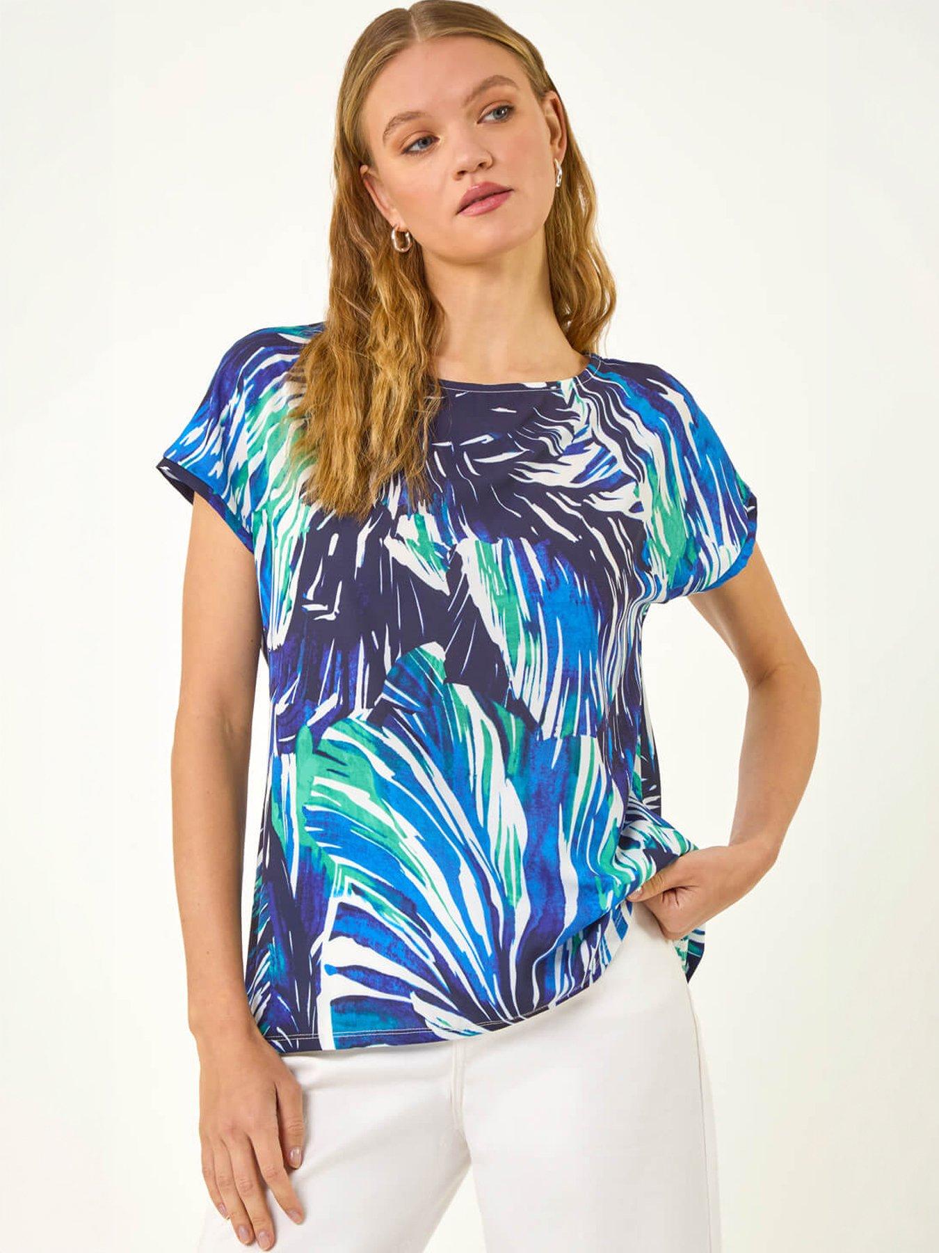 Image 3 of 5 of Roman Abstract Print Woven Top