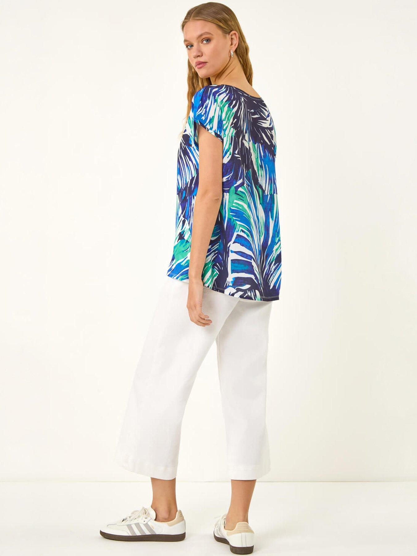Image 4 of 5 of Roman Abstract Print Woven Top