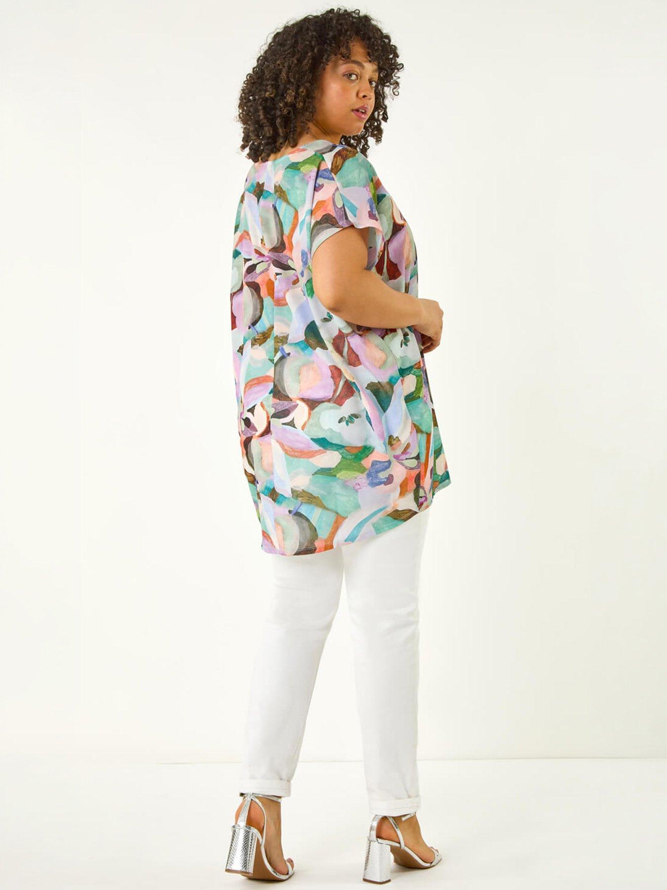  image of roman-curve-abstract-print-top