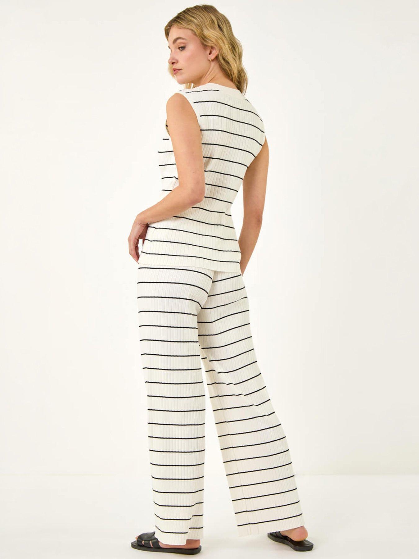 Image 4 of 5 of Roman Stripe Buttoned Waistcoat