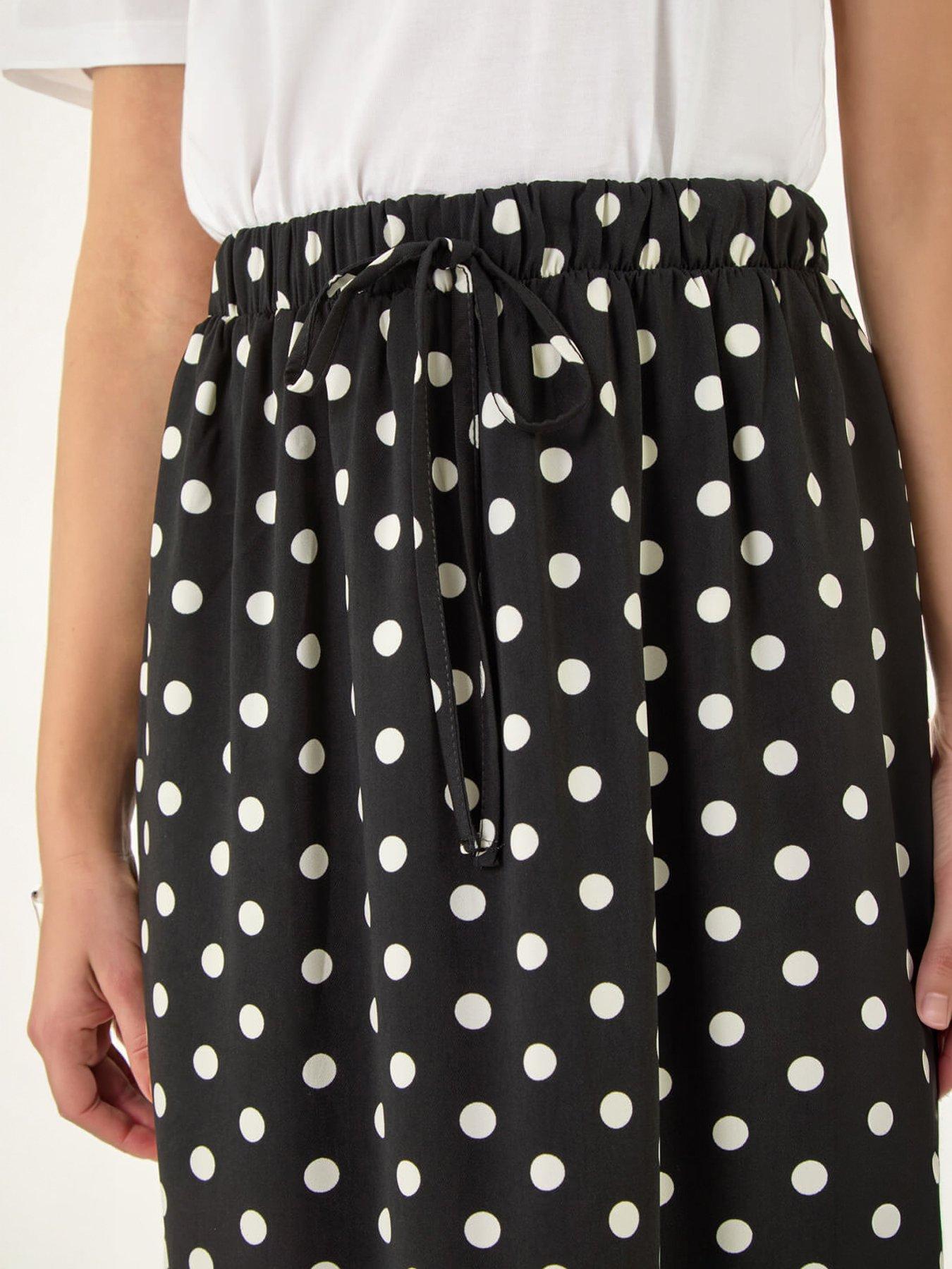 Image 2 of 5 of Roman Dusk Polka Dot Tie Maxi Dress