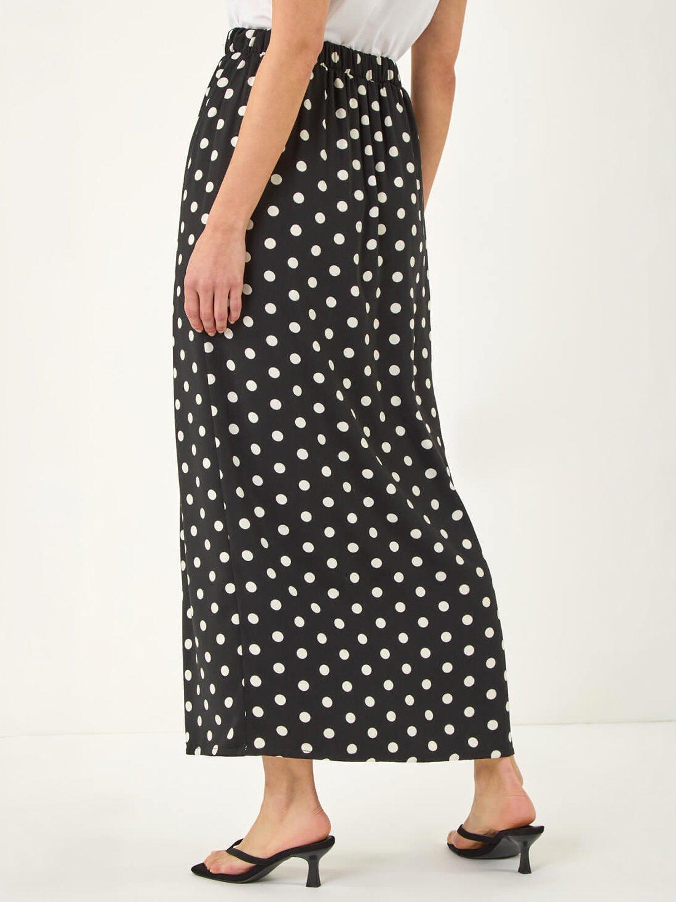 Image 4 of 5 of Roman Dusk Polka Dot Tie Maxi Dress