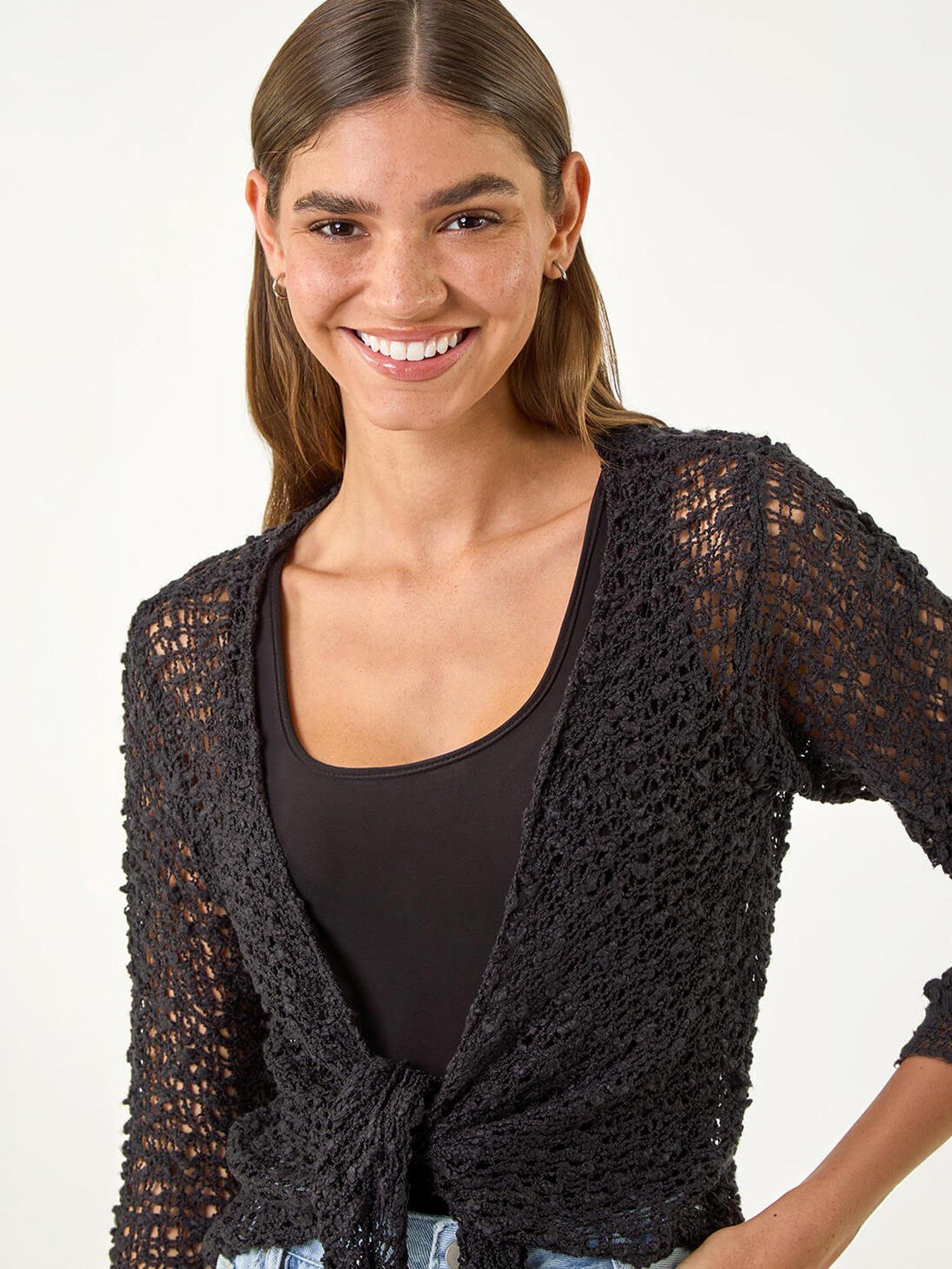Image 3 of 5 of Roman Waterfall Popcorn Knitted Cardigan