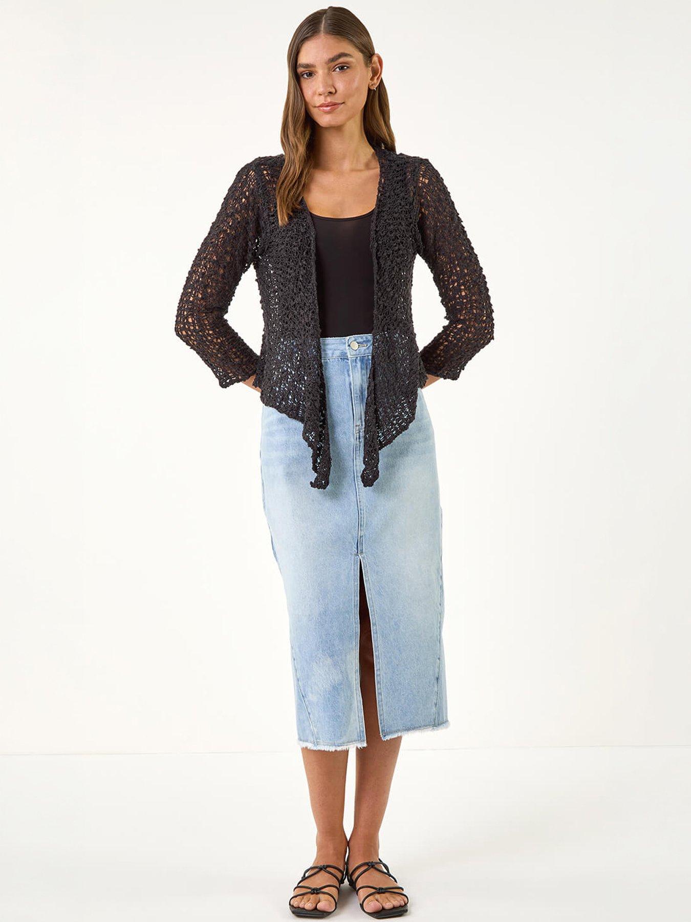 Image 5 of 5 of Roman Waterfall Popcorn Knitted Cardigan