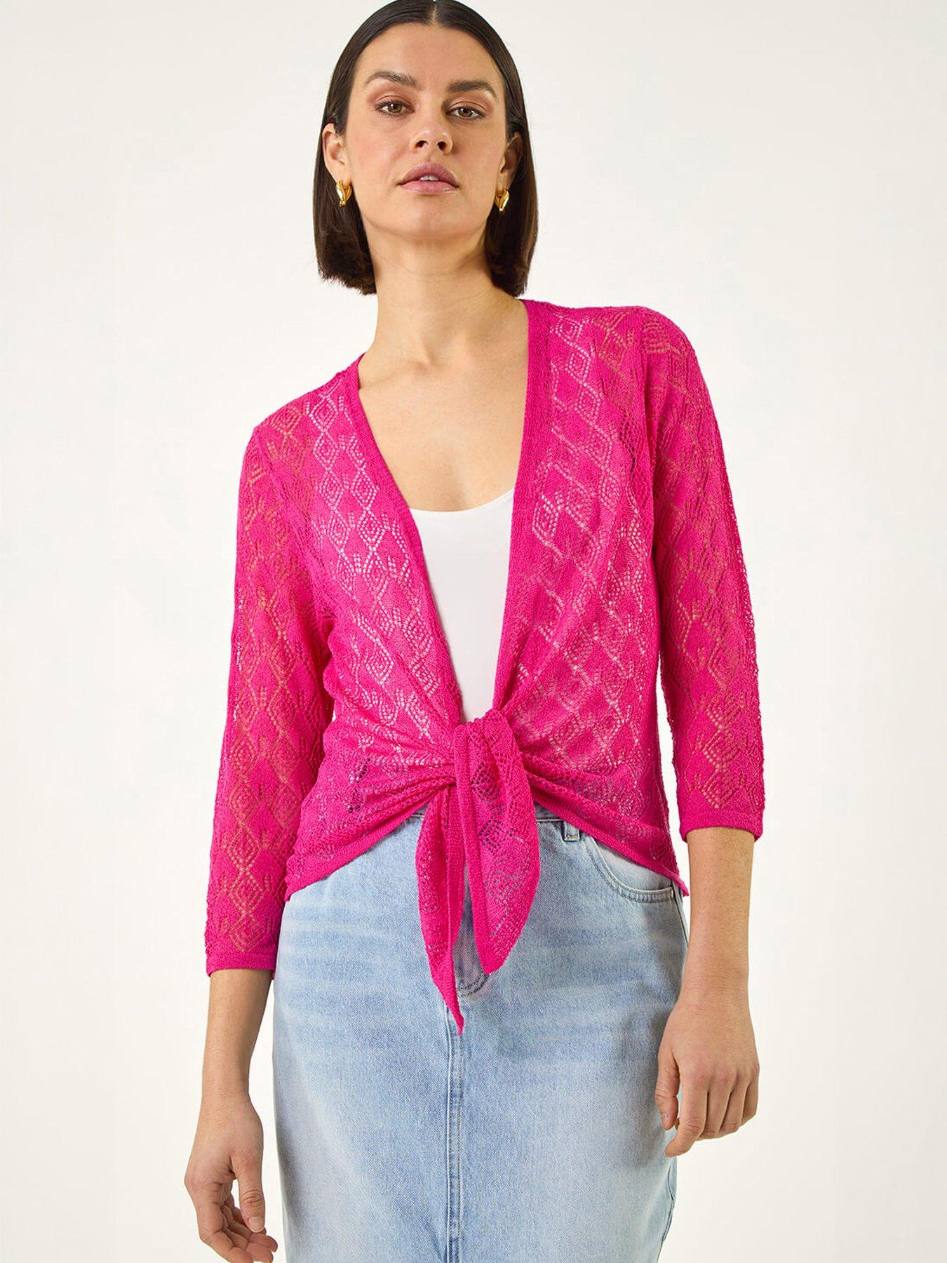 Image 1 of 5 of Roman Detailed Draped Knit Shrug