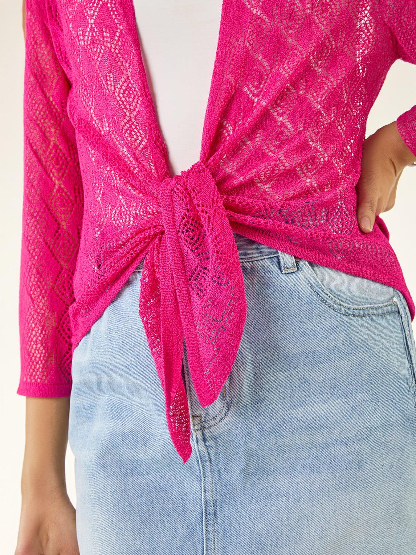 Image 2 of 5 of Roman Detailed Draped Knit Shrug