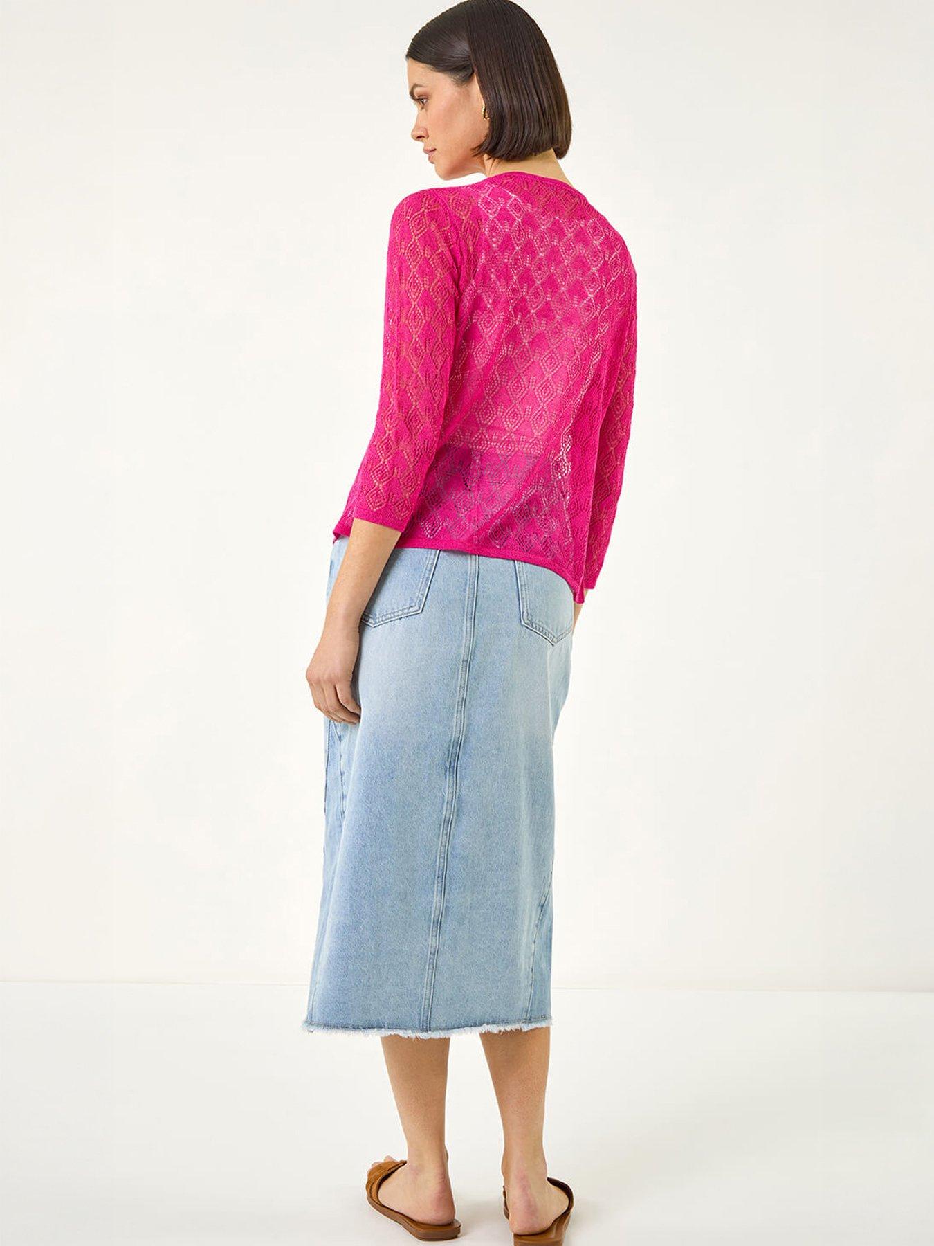 Image 4 of 5 of Roman Detailed Draped Knit Shrug