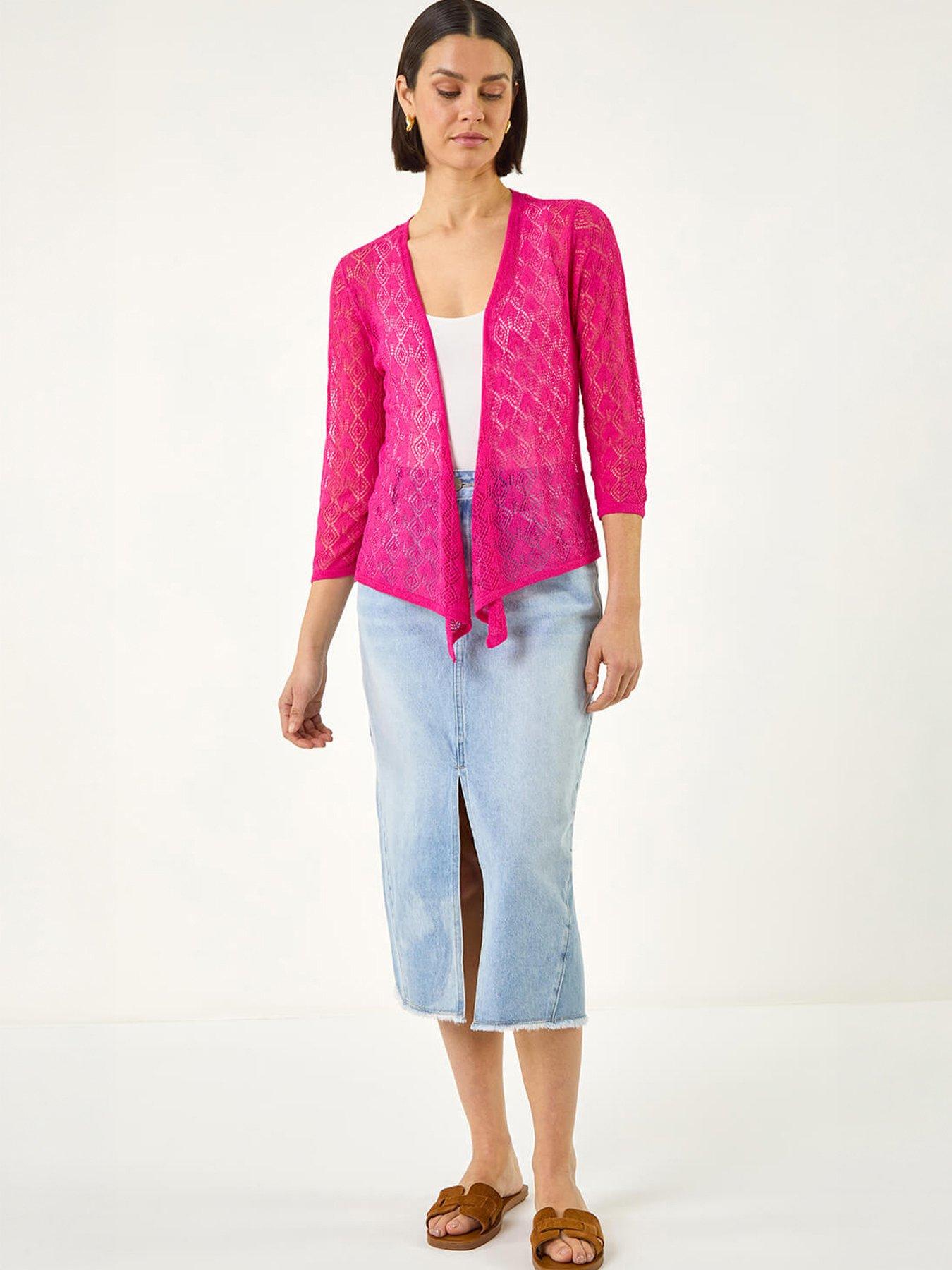 Image 5 of 5 of Roman Detailed Draped Knit Shrug
