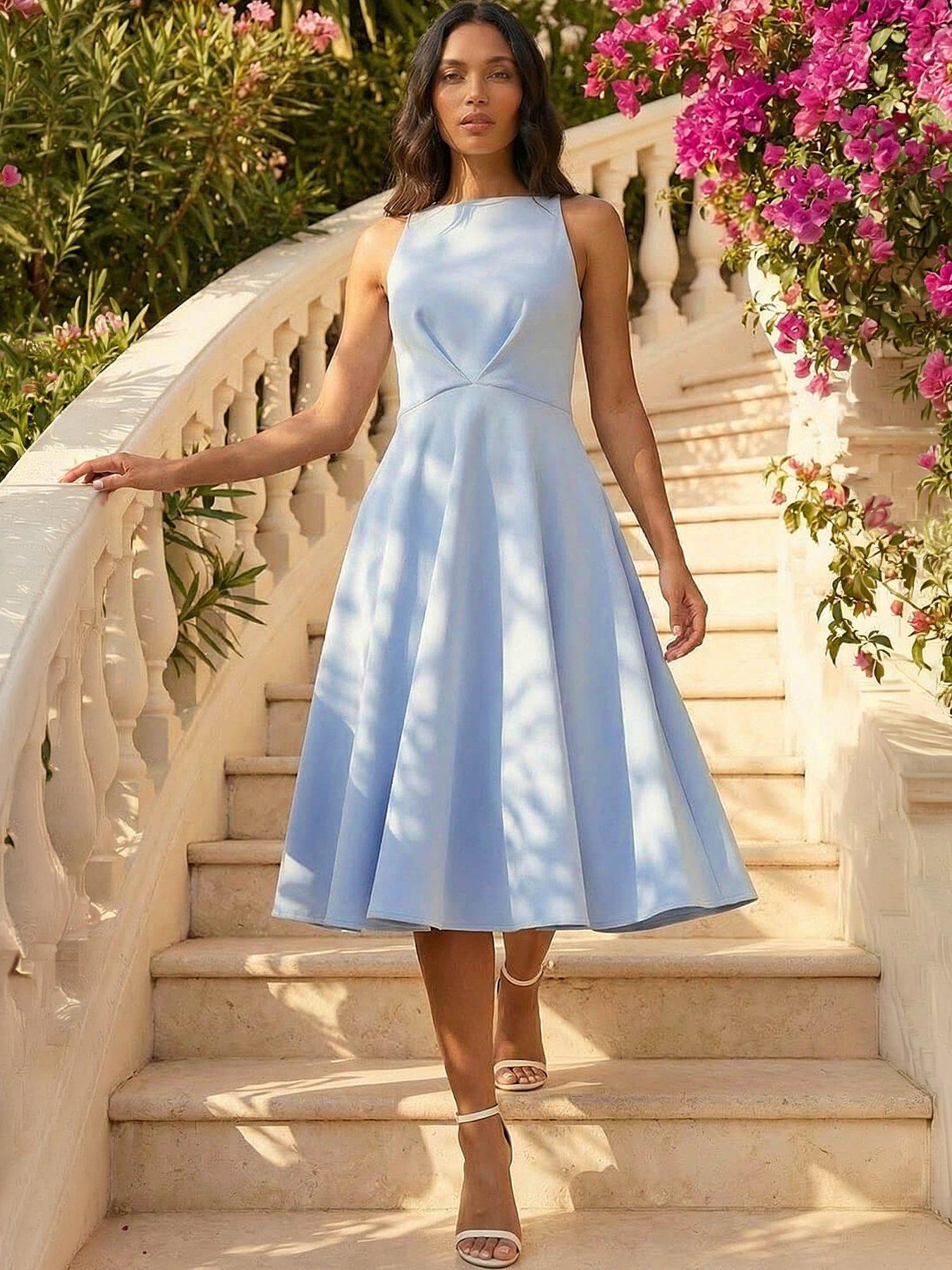 Roman Twist Front Prom Dress