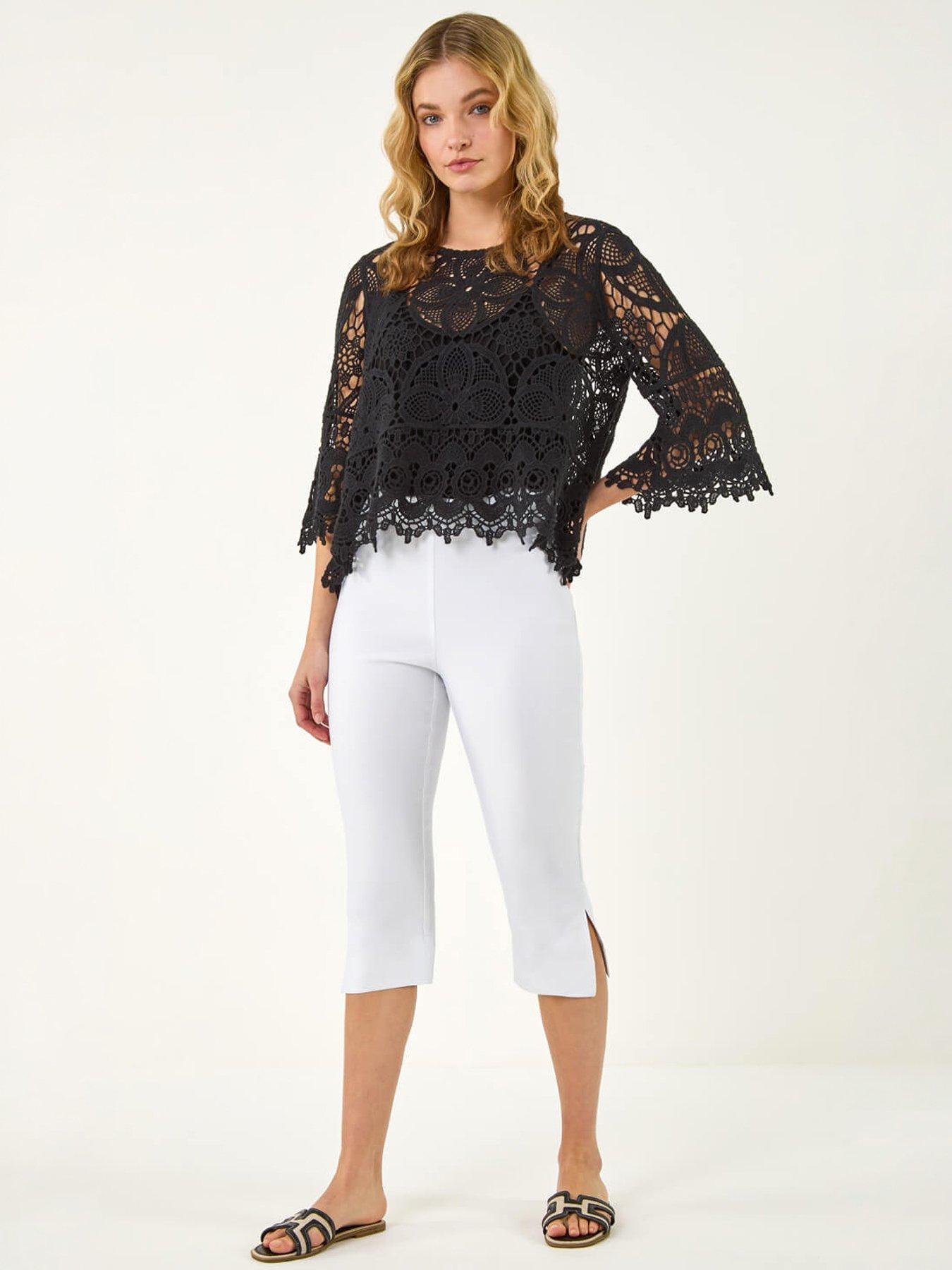 Image 5 of 5 of Roman Dusk Floral Crochet Top
