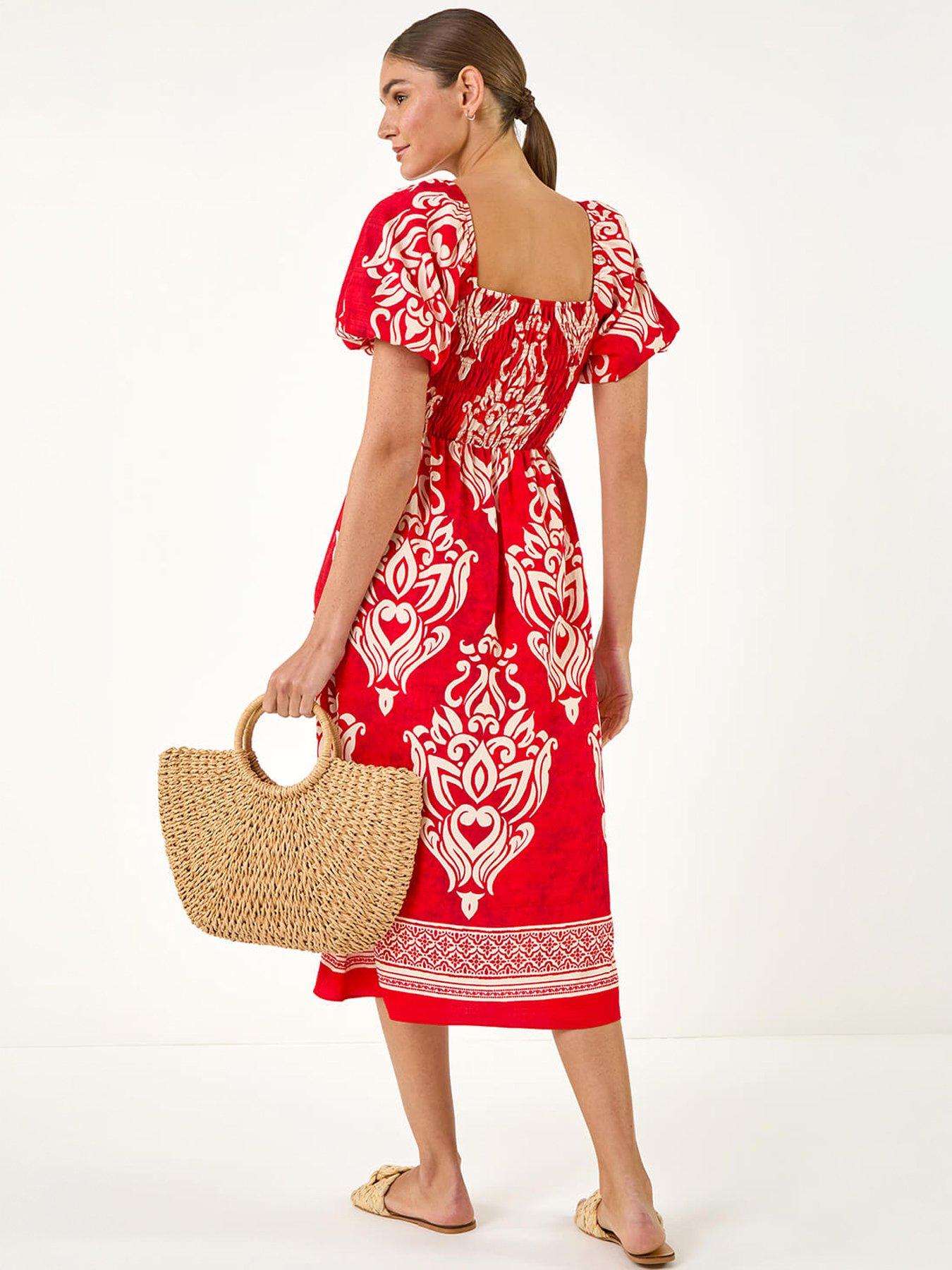  image of roman-puff-sleeve-midi-dress