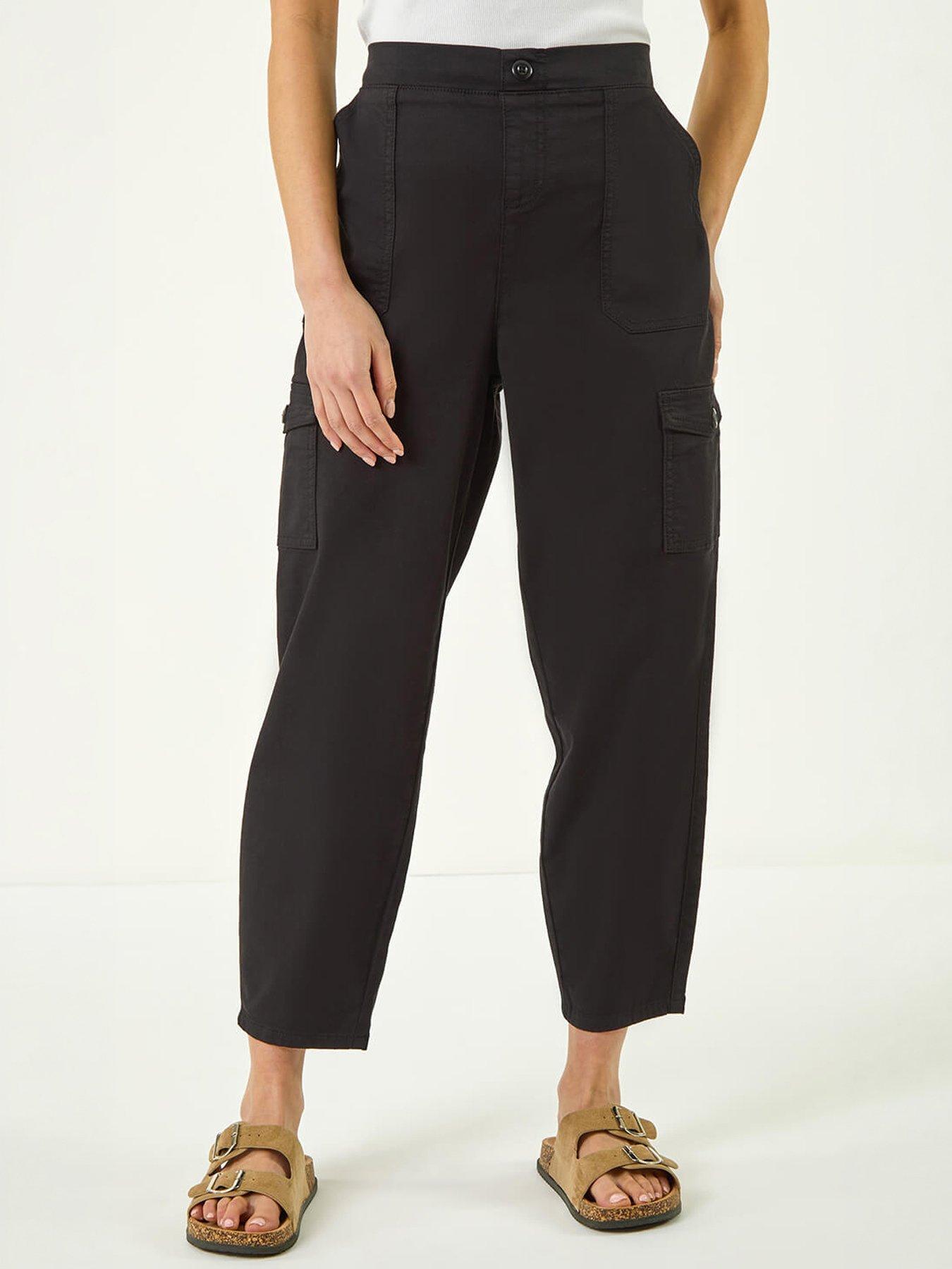 Image 3 of 5 of Roman Petite Cotton Cargo Stretch Trousers