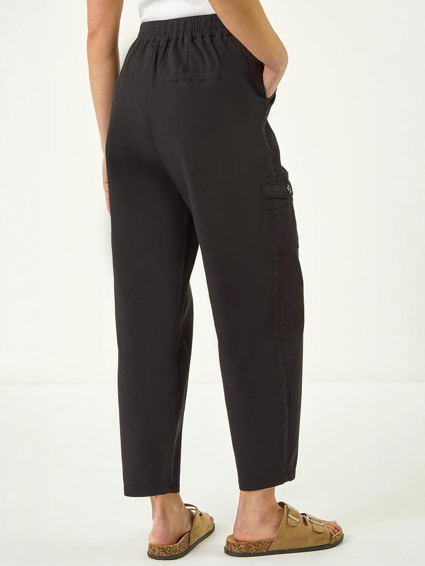 Image 4 of 5 of Roman Petite Cotton Cargo Stretch Trousers