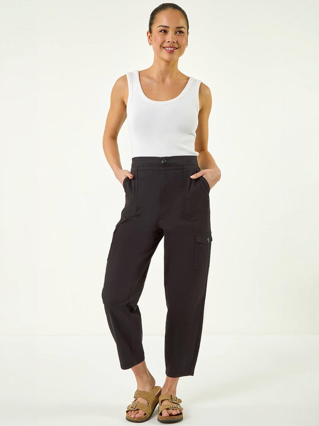 Image 5 of 5 of Roman Petite Cotton Cargo Stretch Trousers