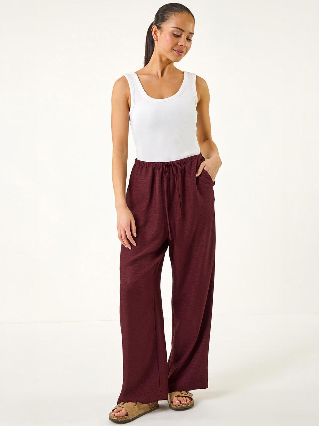 front image of roman-petite-pull-on-woven-trouser