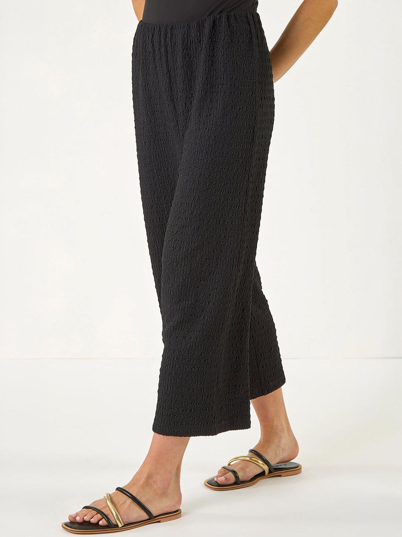  image of roman-petite-textured-cropped-stretch-trouser