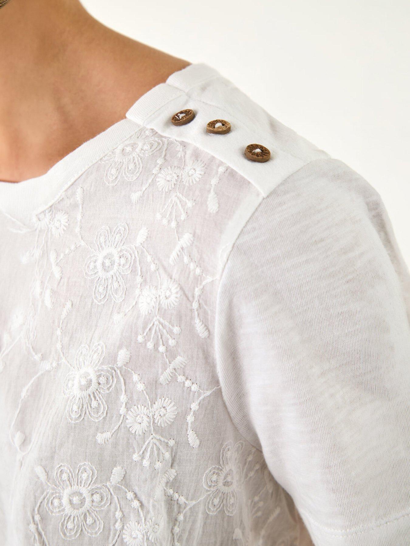 stillFront image of roman-petite-contrast-embroidered-top