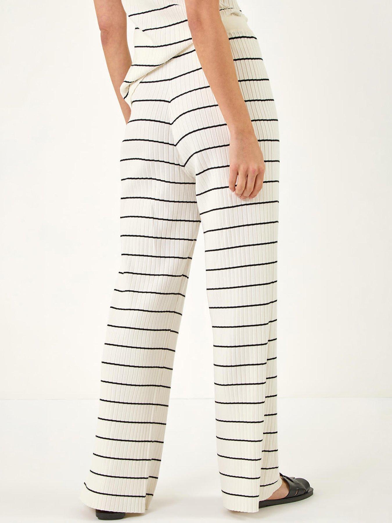 Image 4 of 5 of Roman Stripe Wide Leg Trouser