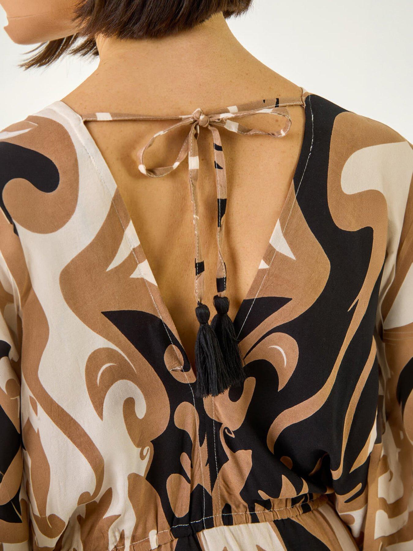 stillFront image of roman-boho-border-print-maxi-dress
