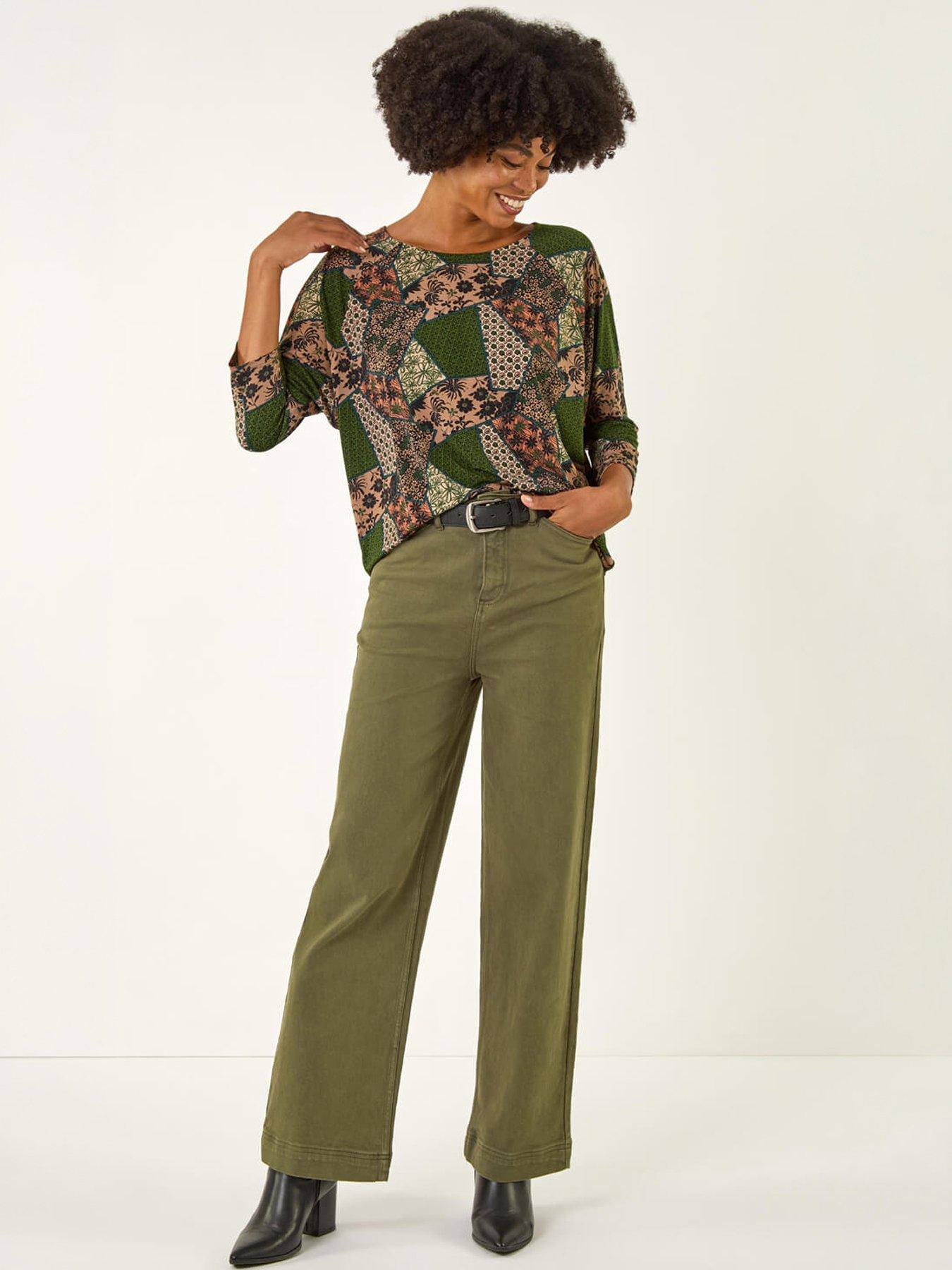 Image 5 of 5 of Roman Floral Patchwork Stretch Top