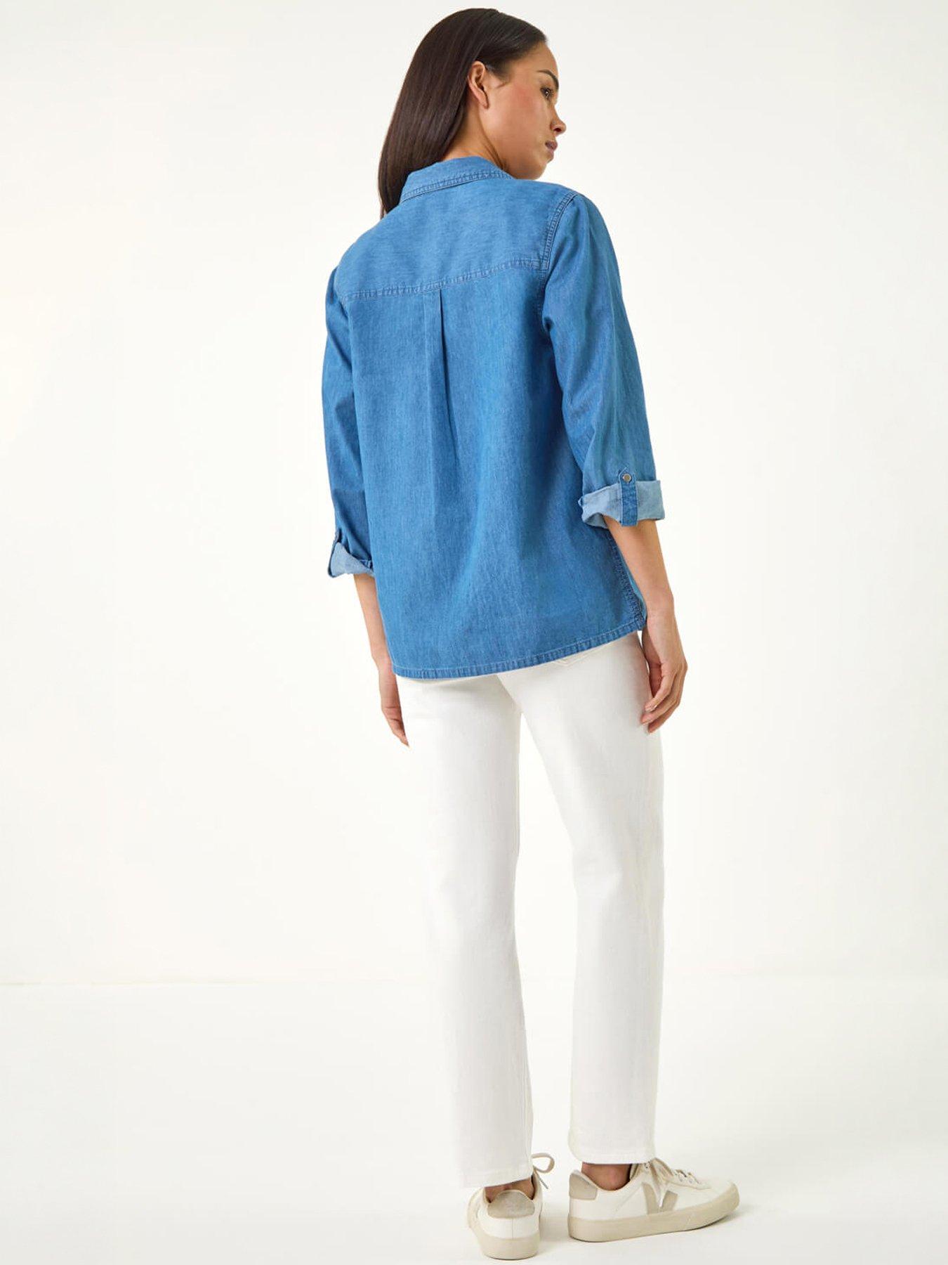  image of roman-petite-pintuck-buttoned-blouse