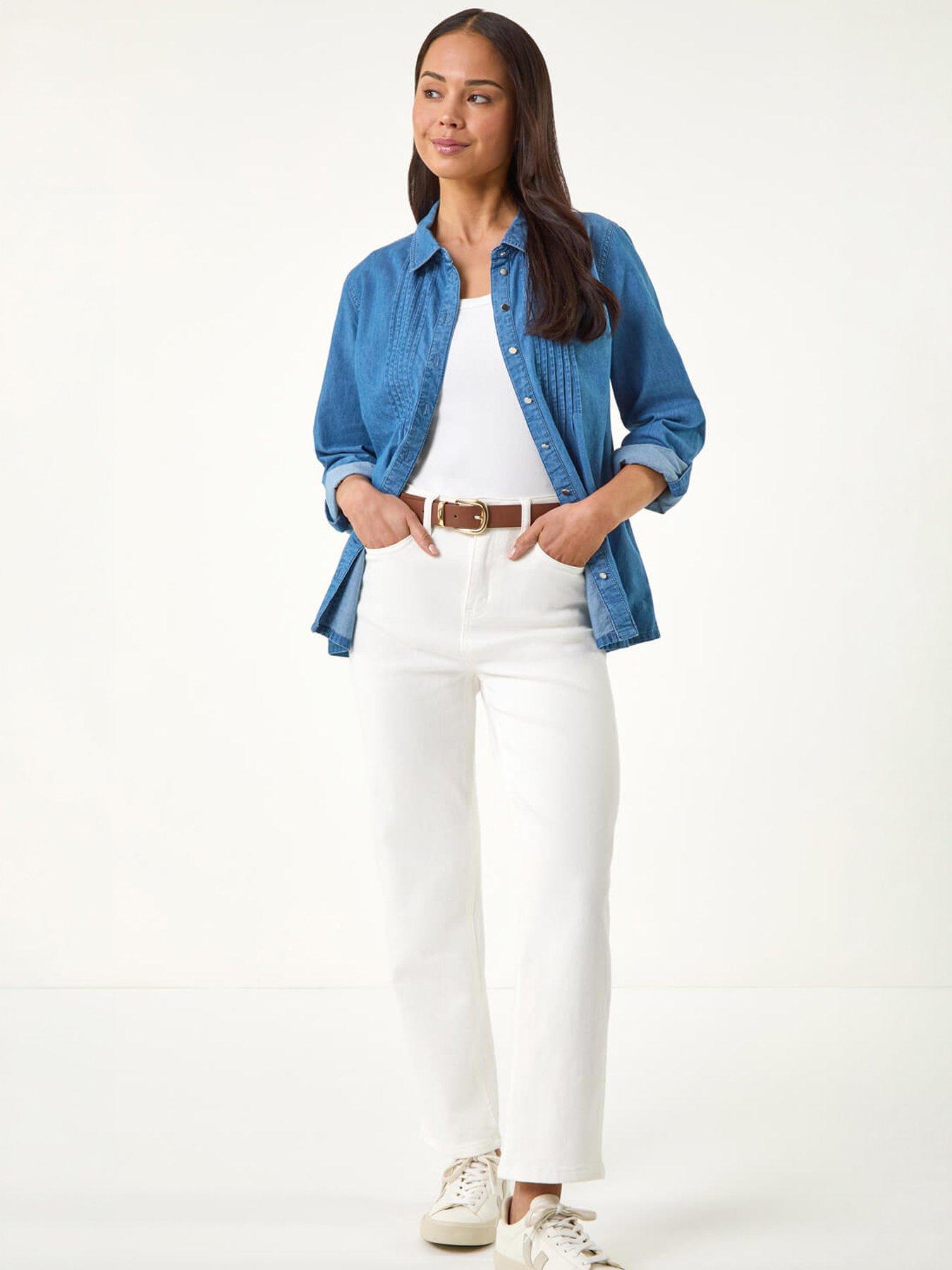  image of roman-petite-pintuck-buttoned-blouse