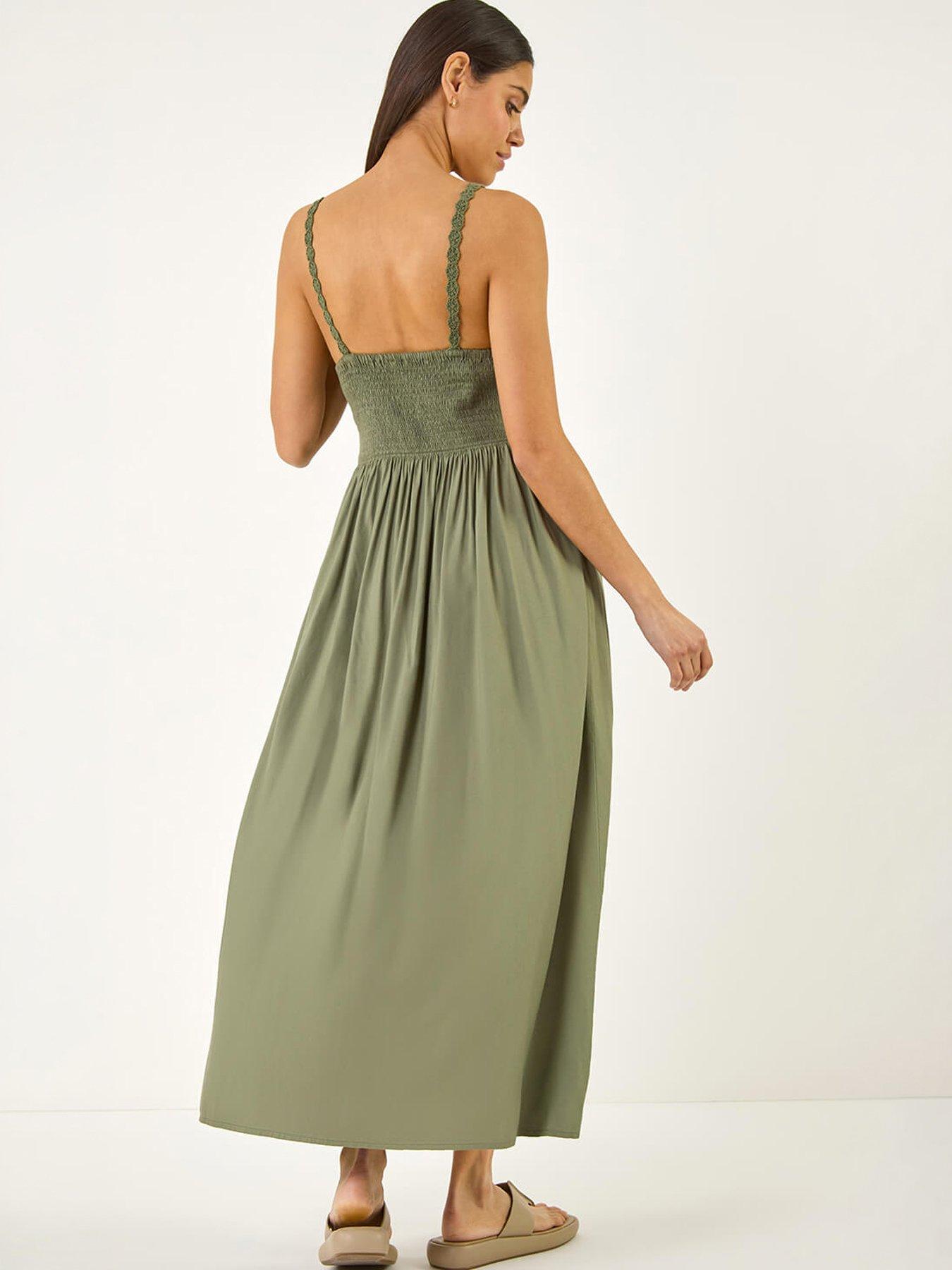 Image 4 of 5 of Roman Crochet Strappy Midi Dress
