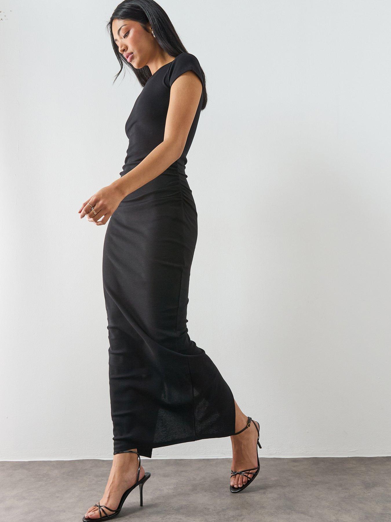 Image 1 of 6 of AllSaints Katarina Dress - Black