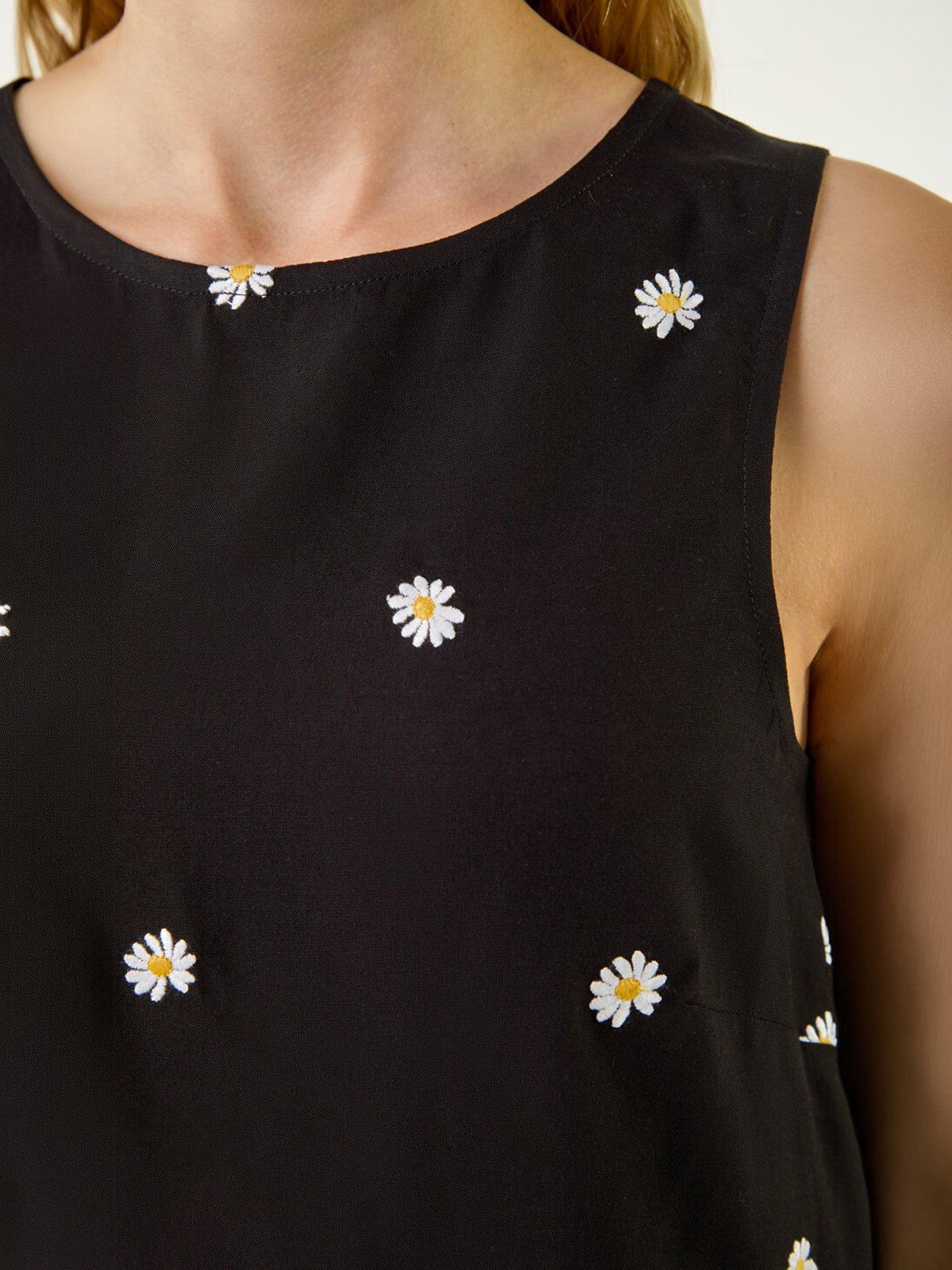 Image 2 of 5 of Roman Daisy Embroidered Vest