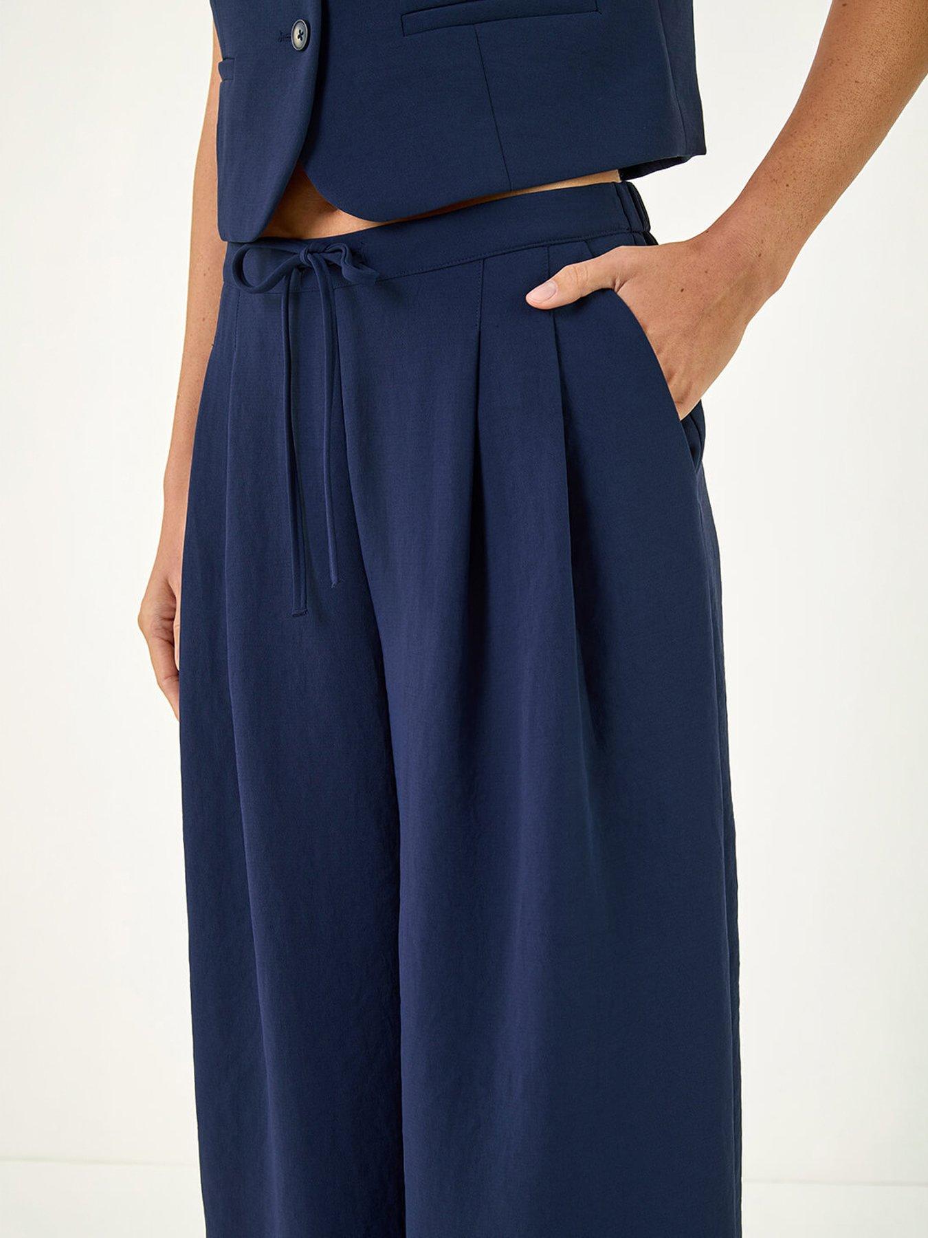 Image 2 of 5 of Roman Fluid Tie Front Smart Trouser