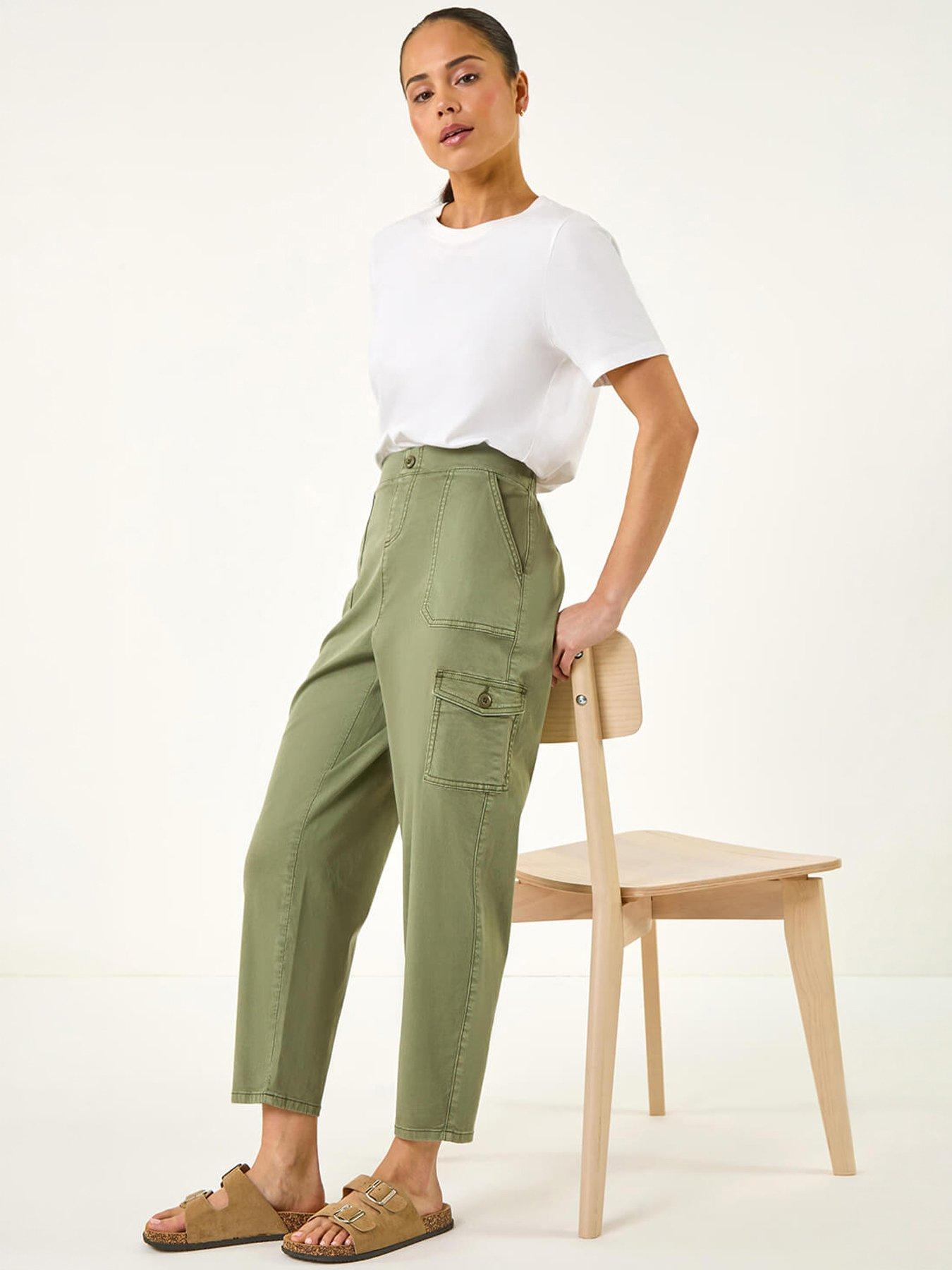 Roman Petite Cotton Cargo Stretch Trousers