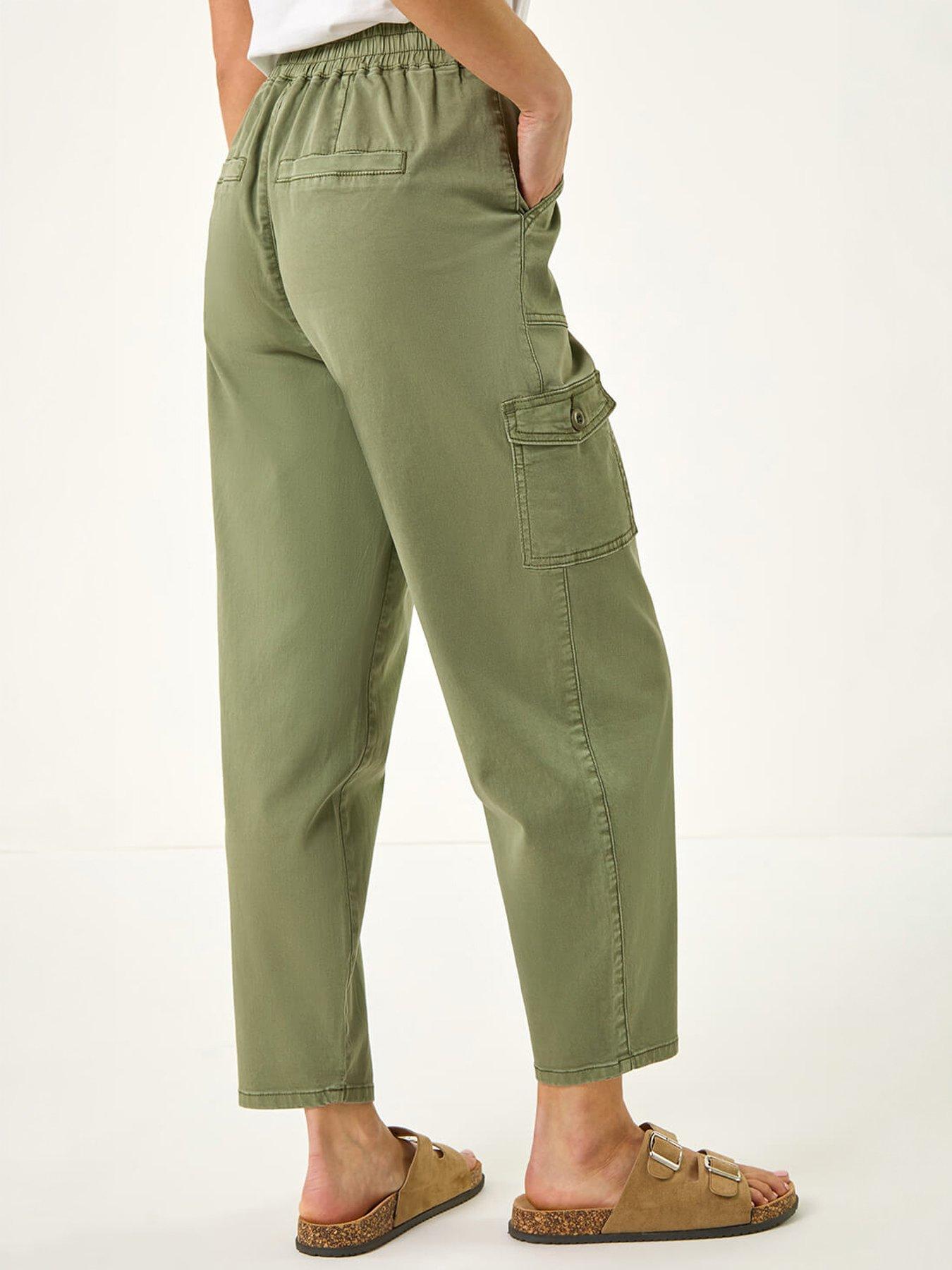  image of roman-petite-cotton-cargo-stretch-trousers