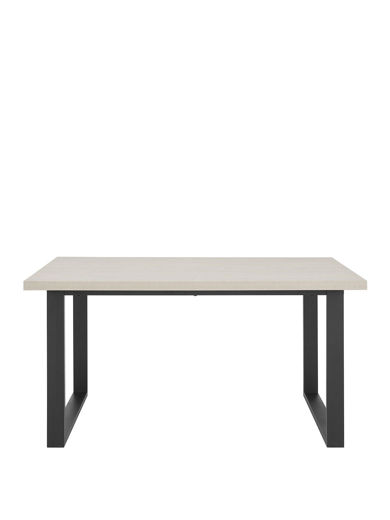 Image 2 of 7 of Dusk Harper 4-6 Seater Dining Table - Wood/Black