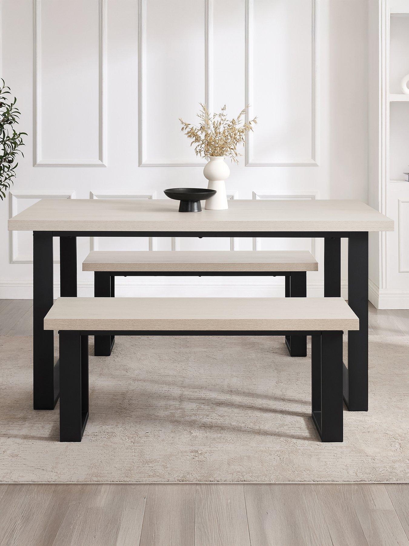 Image 5 of 7 of Dusk Harper 4-6 Seater Dining Table - Wood/Black