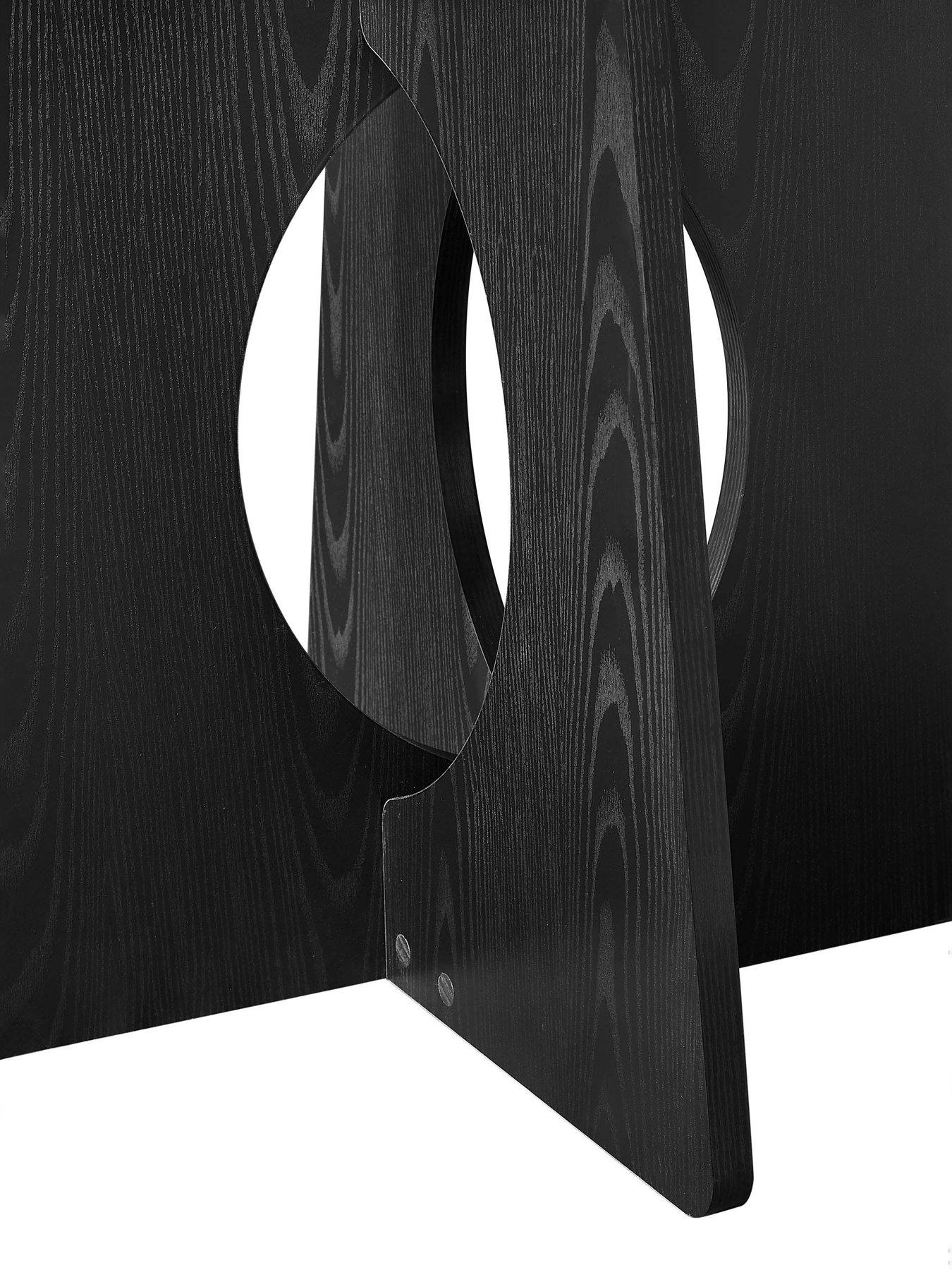 Image 4 of 6 of Dusk Lucy Black Round 4 Seater Dining Table