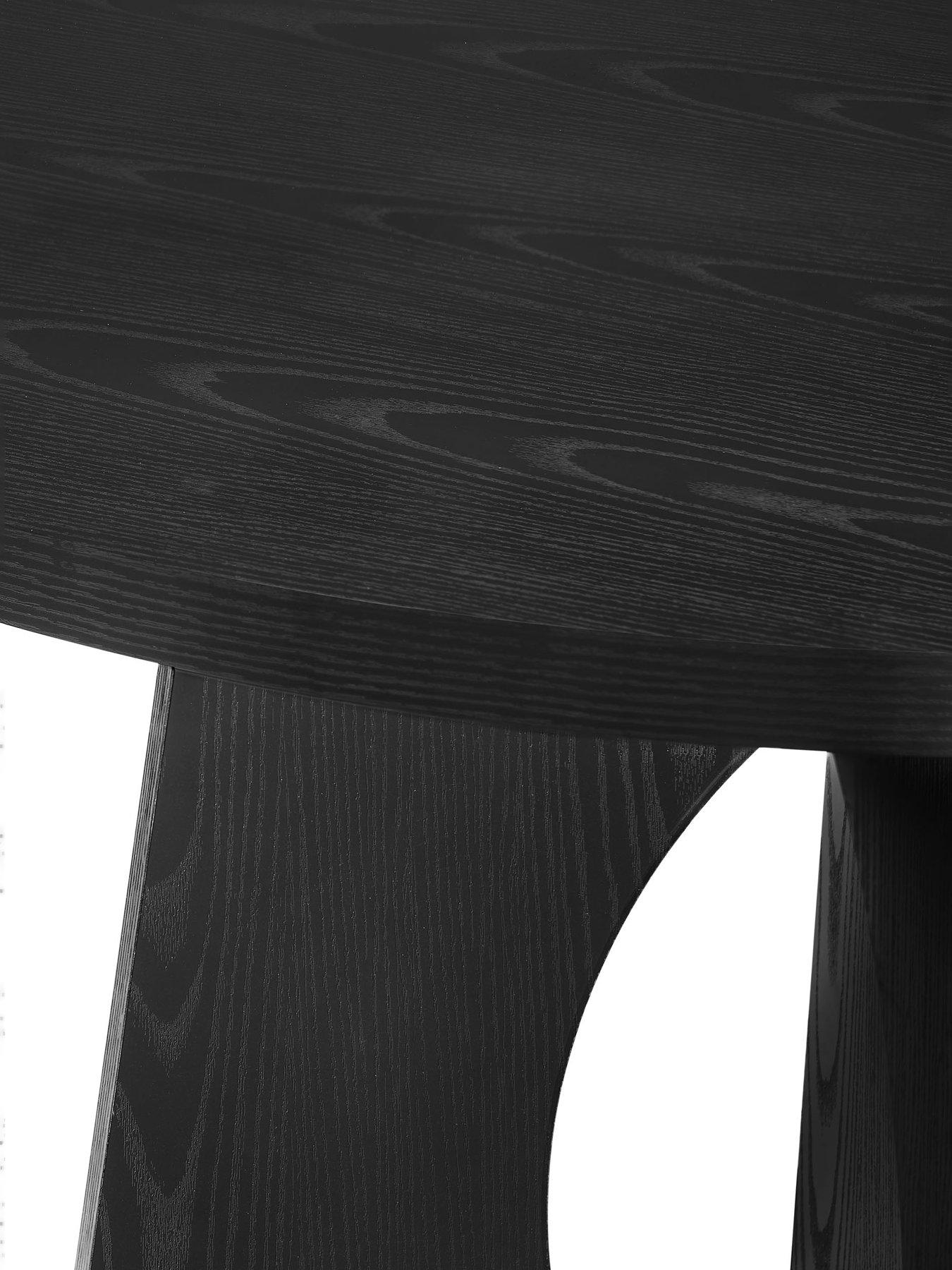 Image 5 of 6 of Dusk Lucy Black Round 4 Seater Dining Table