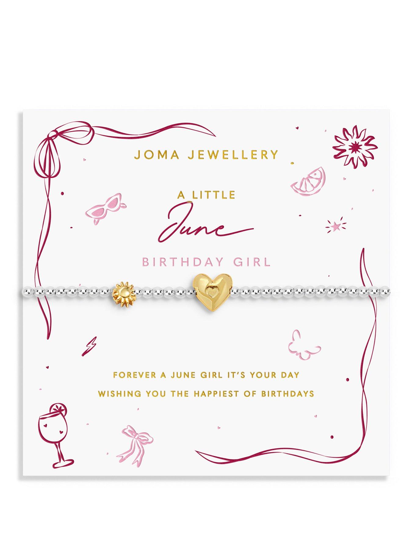 Image 1 of 5 of Joma Jewellery BIRTH MONTH A LITTLE , JUNE , Silver & Gold Plated , Bracelet , 17.5cm stretch